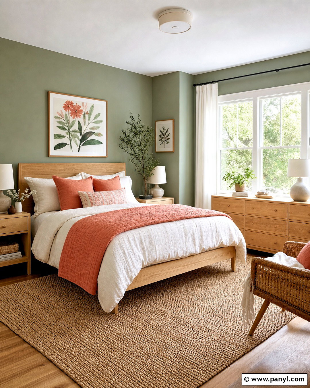 Coral And Sage Green Bedroom - 20 coral color schemes