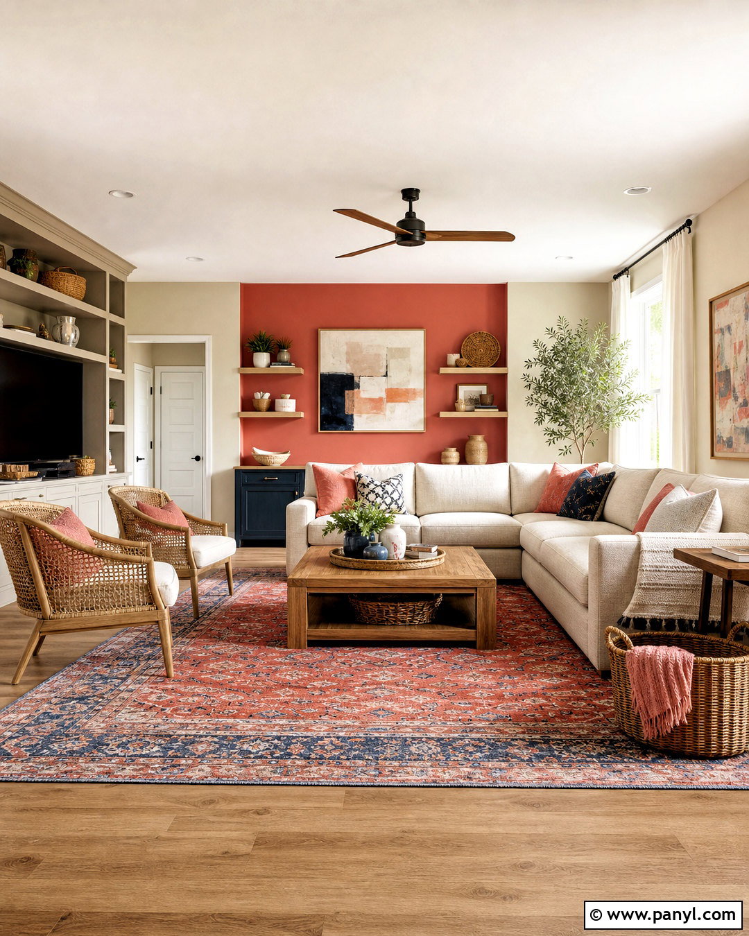 Coral And Sand Wall Colour Combination - 20 wall colour combinations