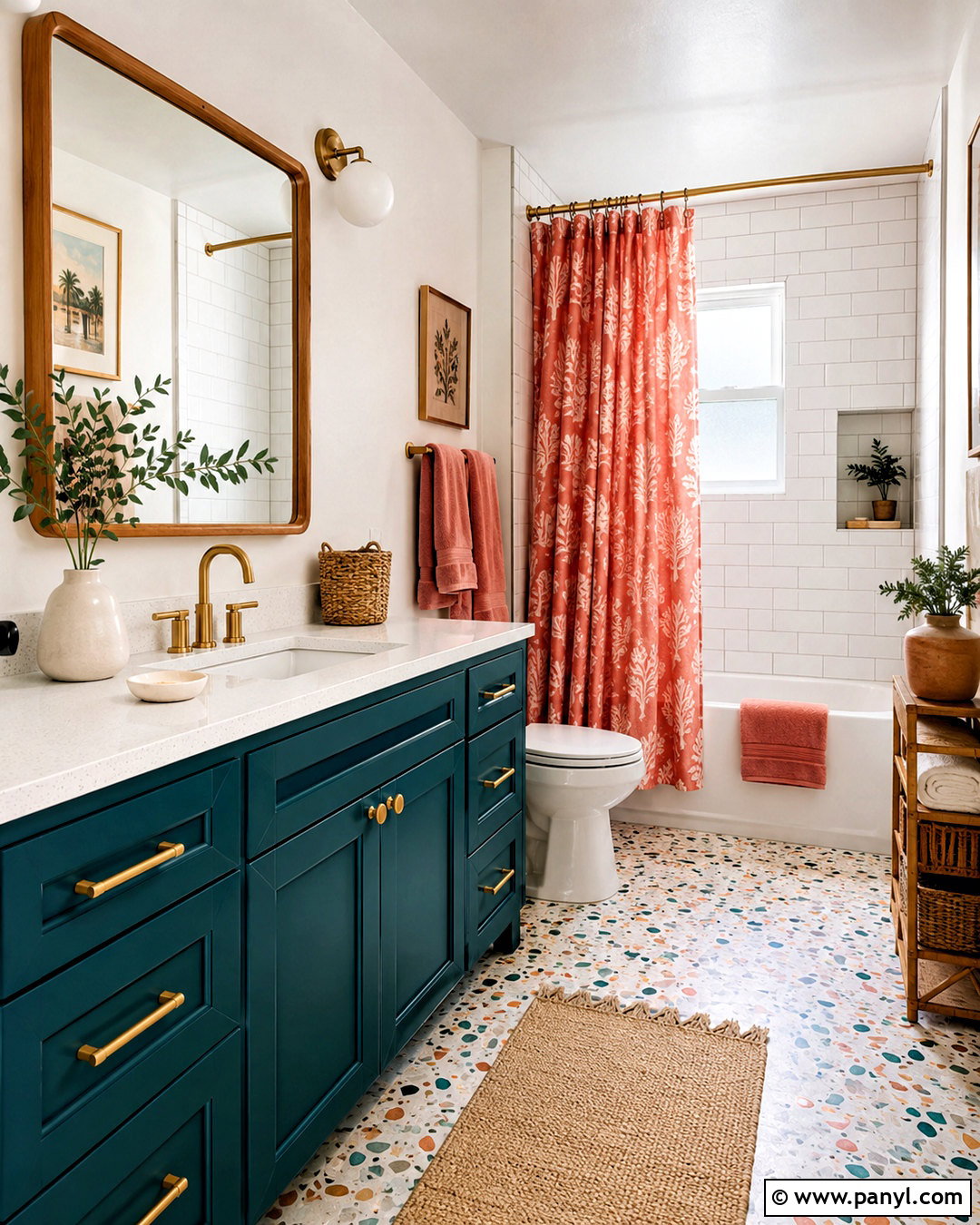 Coral And Teal Bathroom - 20 coral bathroom decor ideas