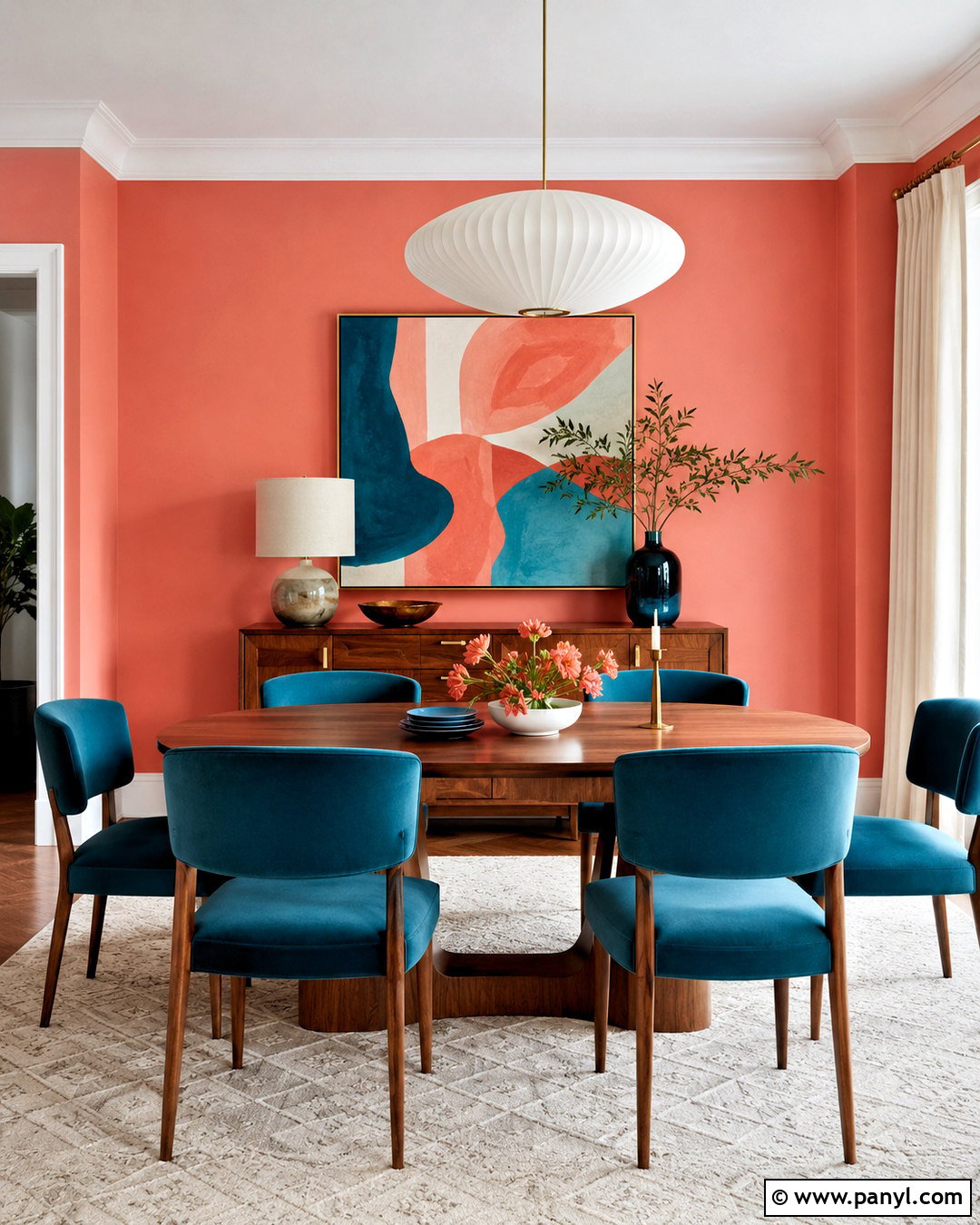 Coral And Teal Dining Room - 20 coral color palette ideas