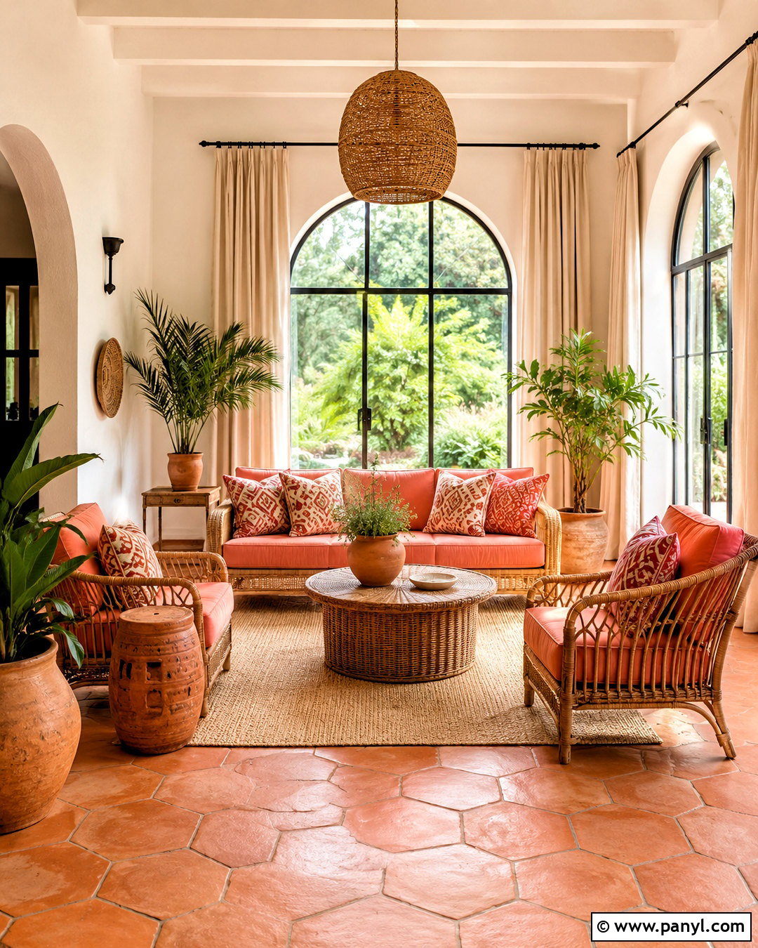 Coral And Terracotta Sunroom - 20 coral color palette ideas