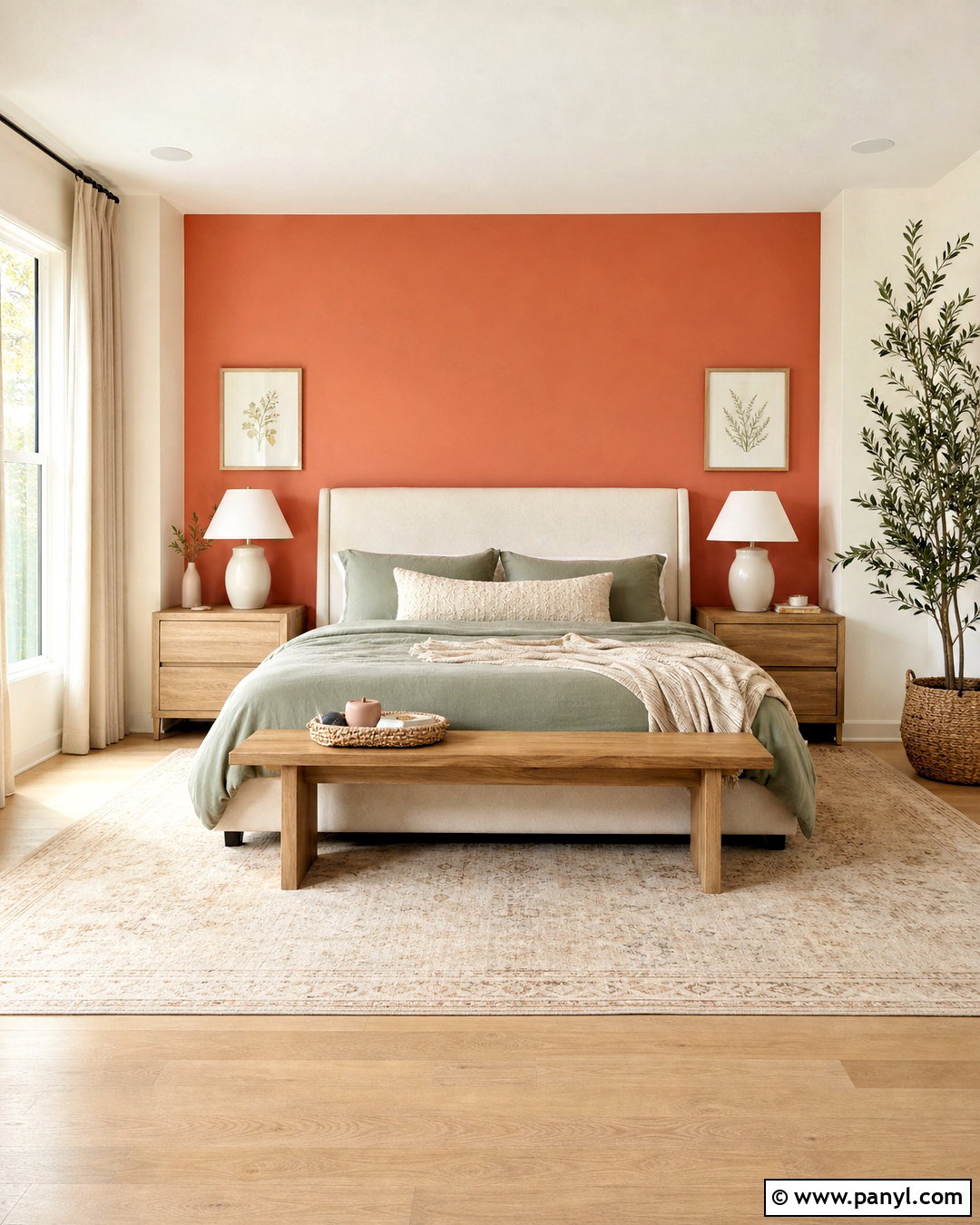 Coral Bedroom Accent Wall - 20 coral wall paint ideas
