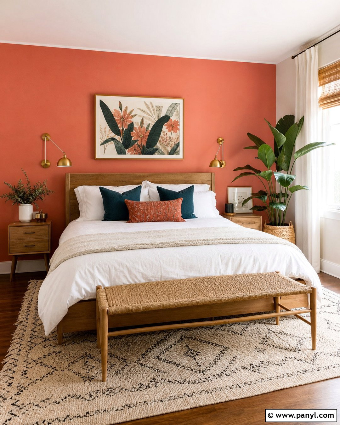 Coral Bedroom Accent Wall - 20 Bright Color Accent Wall Inspiration Ideas