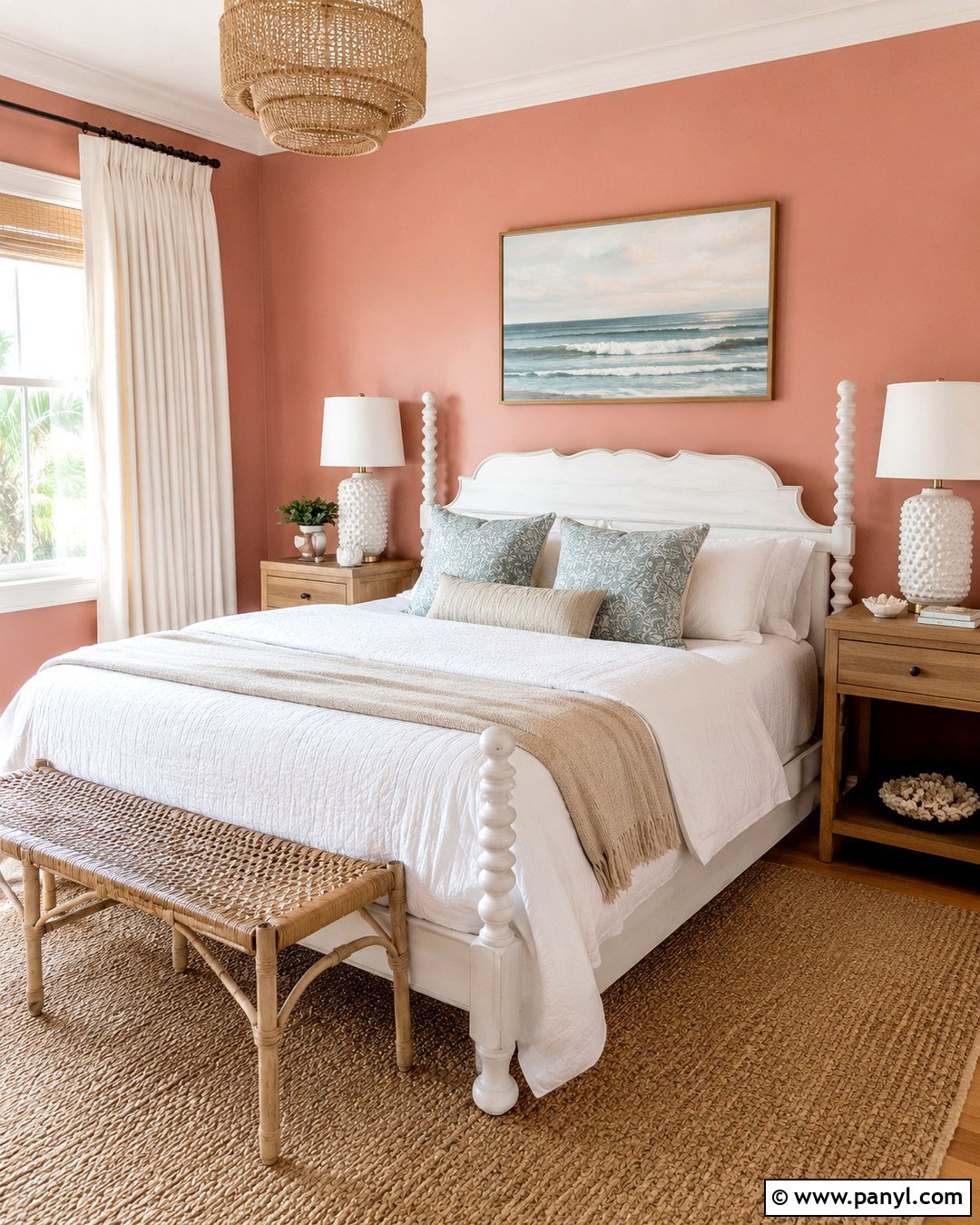 Coral Blush Walls - 20 Beachy Wall Colors
