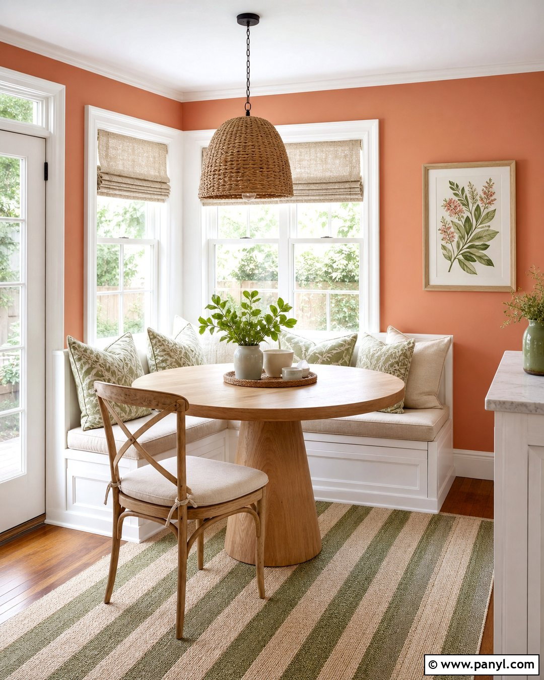 Coral Breakfast Nook Walls - 30 coral walls