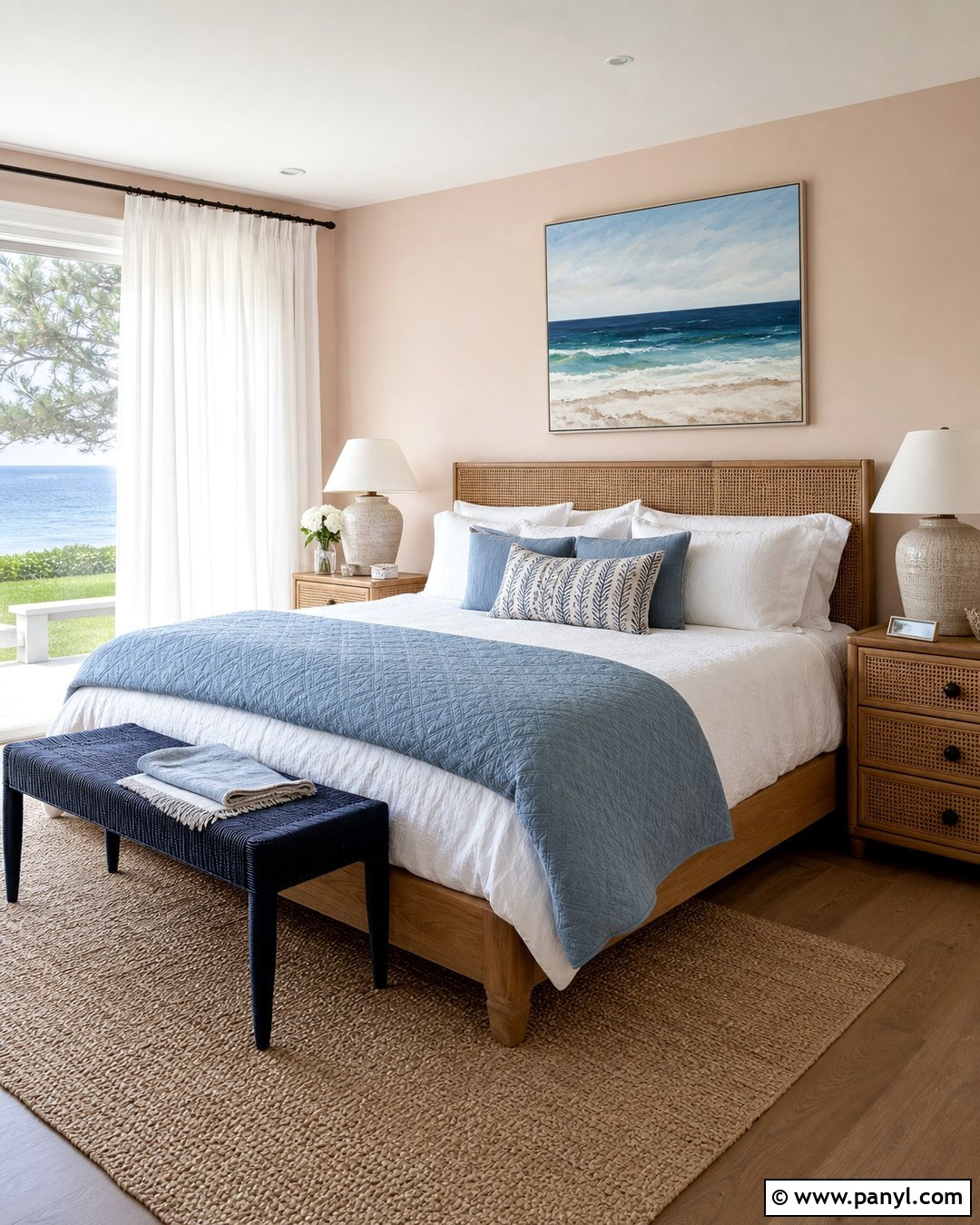 Coral Coastal Bedroom Walls - 30 coral walls
