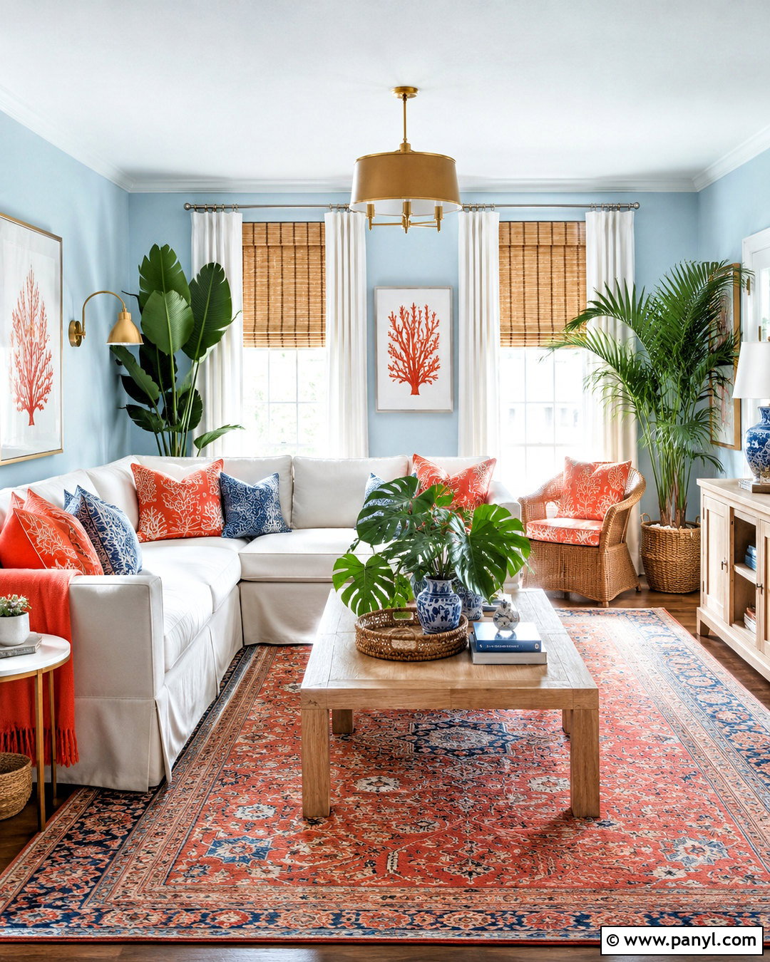 Coral Decor With Light Blue Walls - 20 What Goes With Light Blue Walls