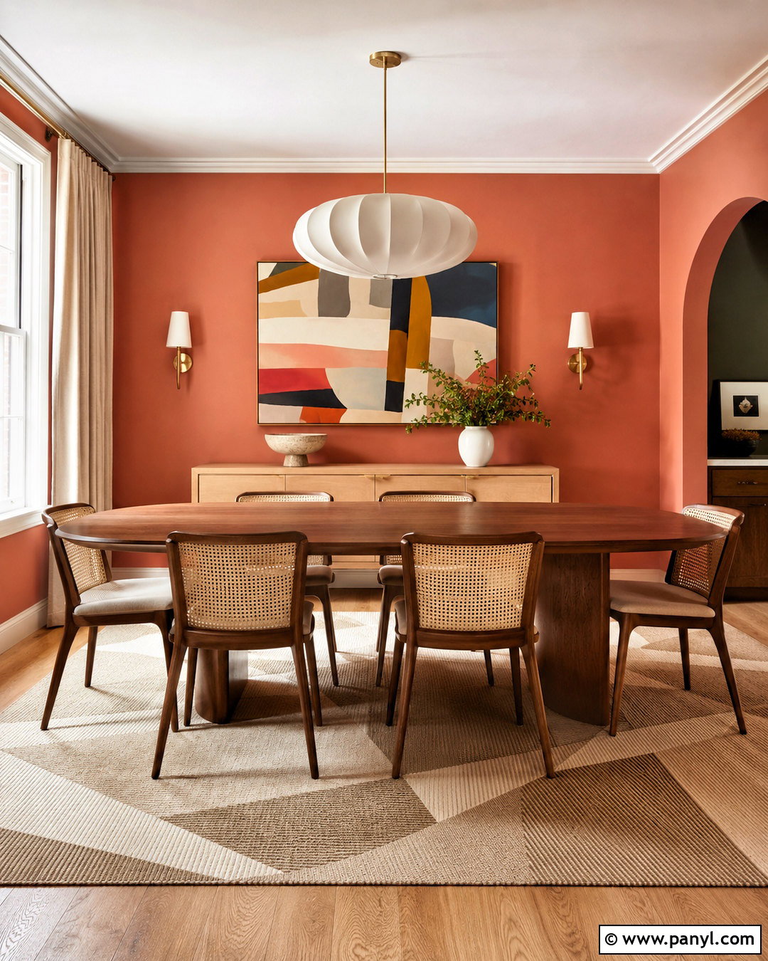 Coral Dining Room - 20 bright room colors