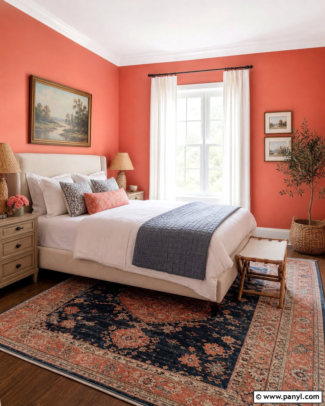 Coral Guest Bedroom Walls - 30 coral walls