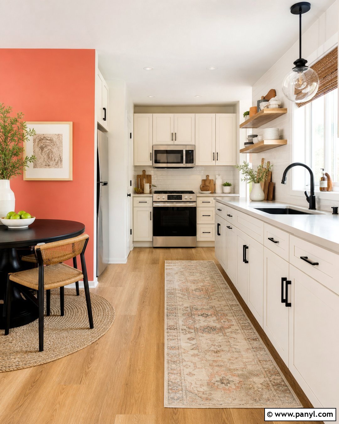 Coral Kitchen Accent Wall - 30 coral walls
