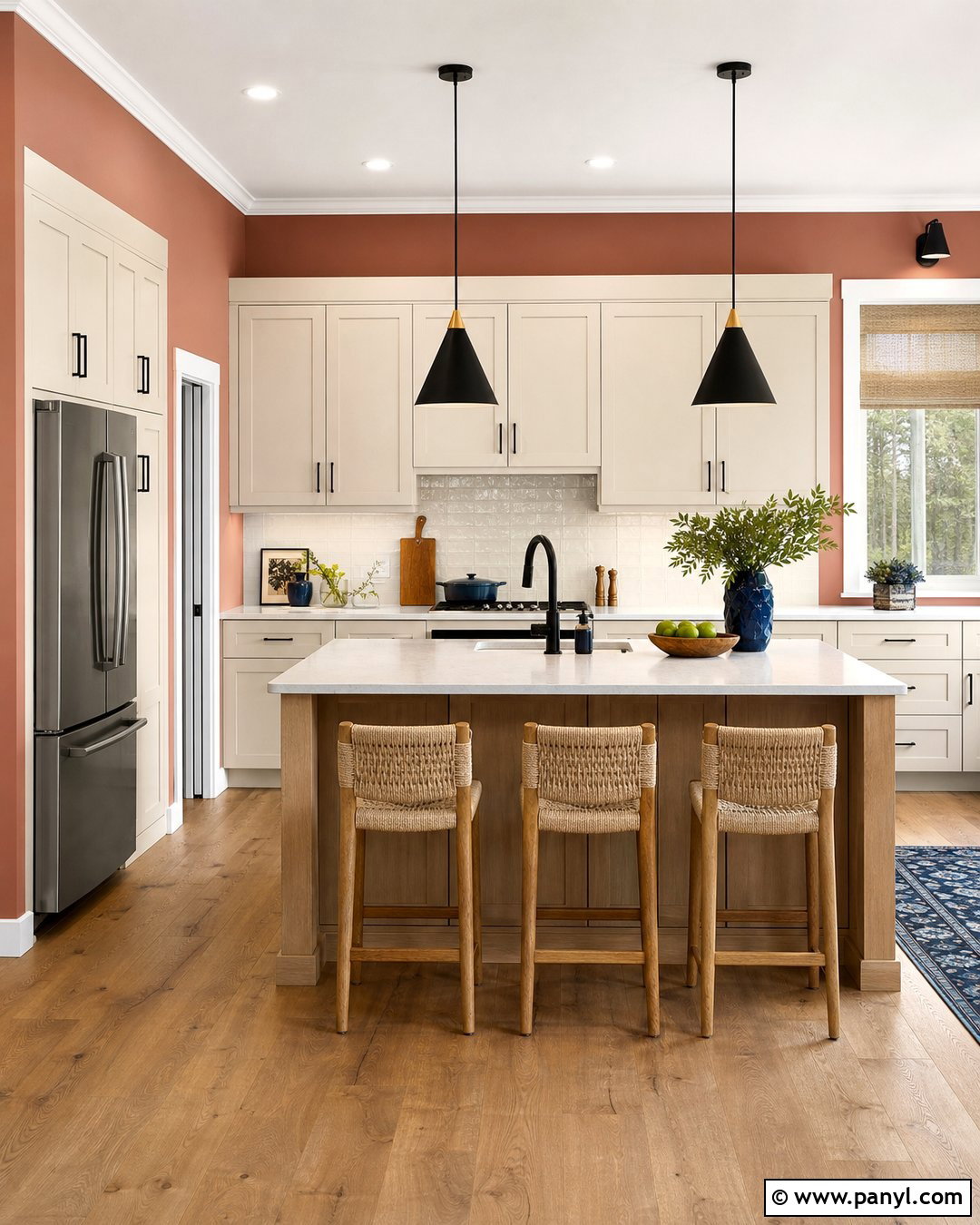 Coral Kitchen Wall Colour - 45 kitchen wall colour ideas