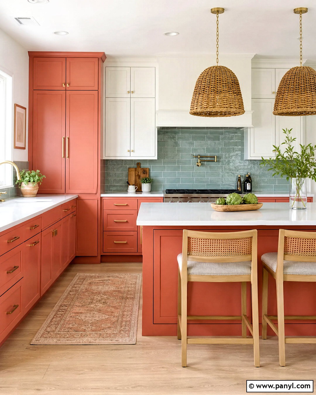 Coral Kitchen - 20 bold kitchen colors