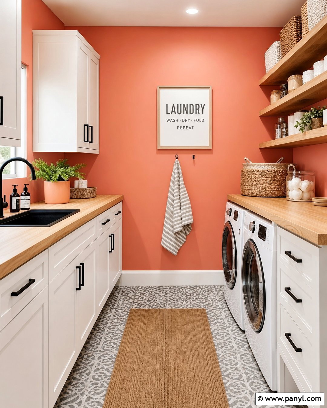 Coral Laundry Room Walls - 30 coral walls