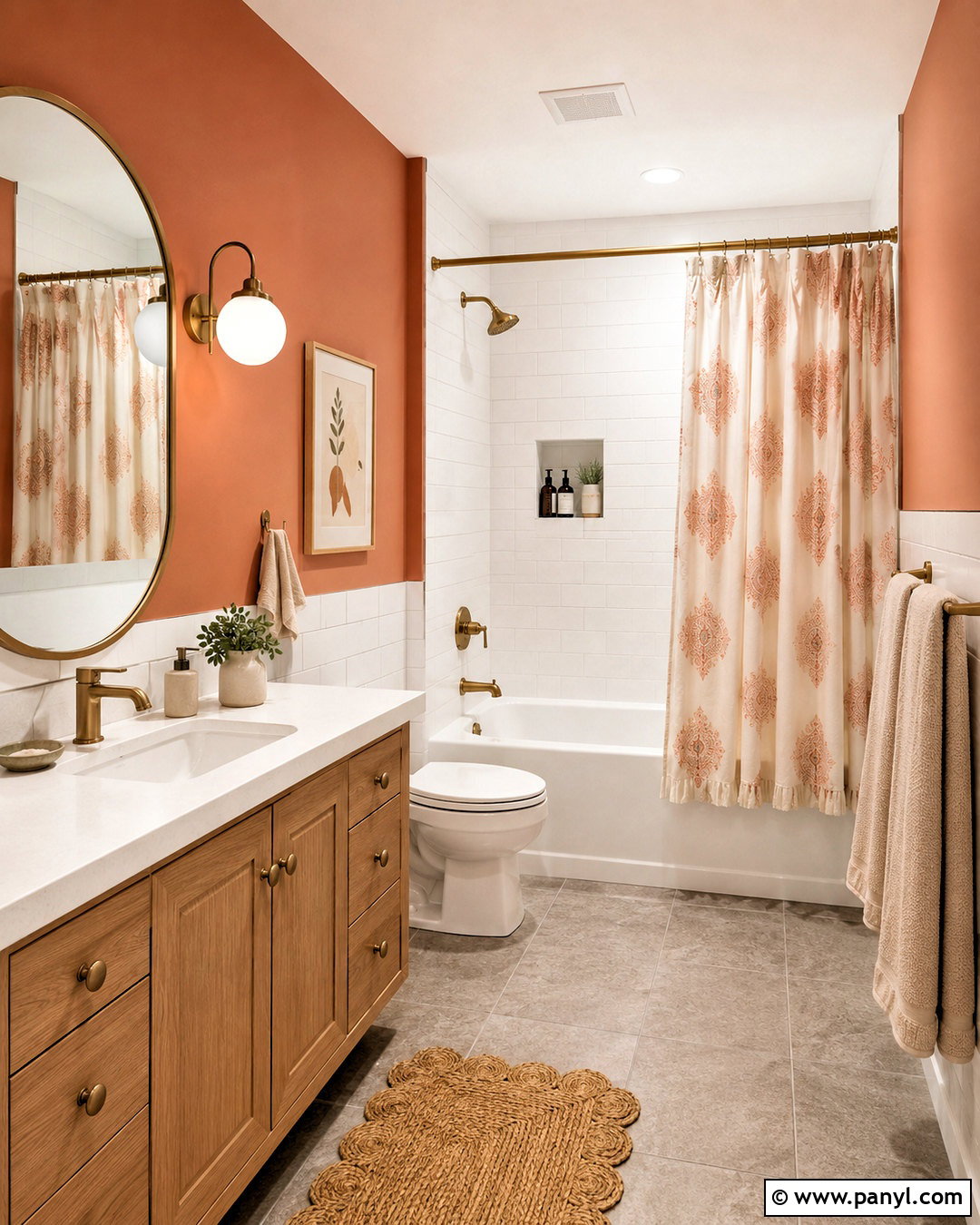 Coral Orange Bathroom Walls - 20 Warm Orange Wall Color Ideas