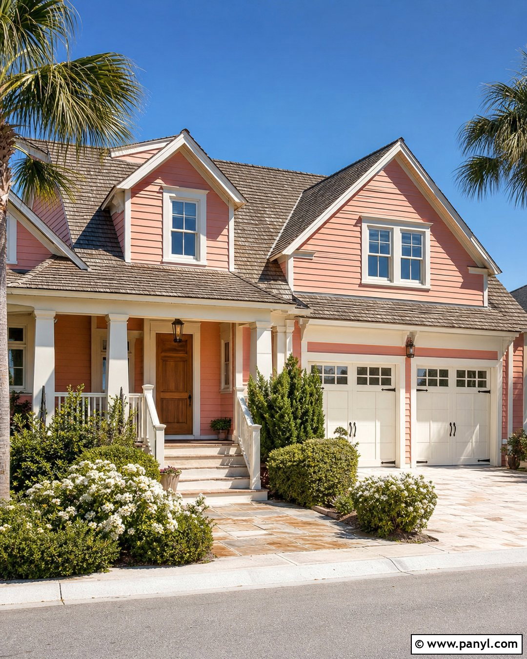 Coral Outside Wall Colour With Cream - 35 outside wall colour ideas