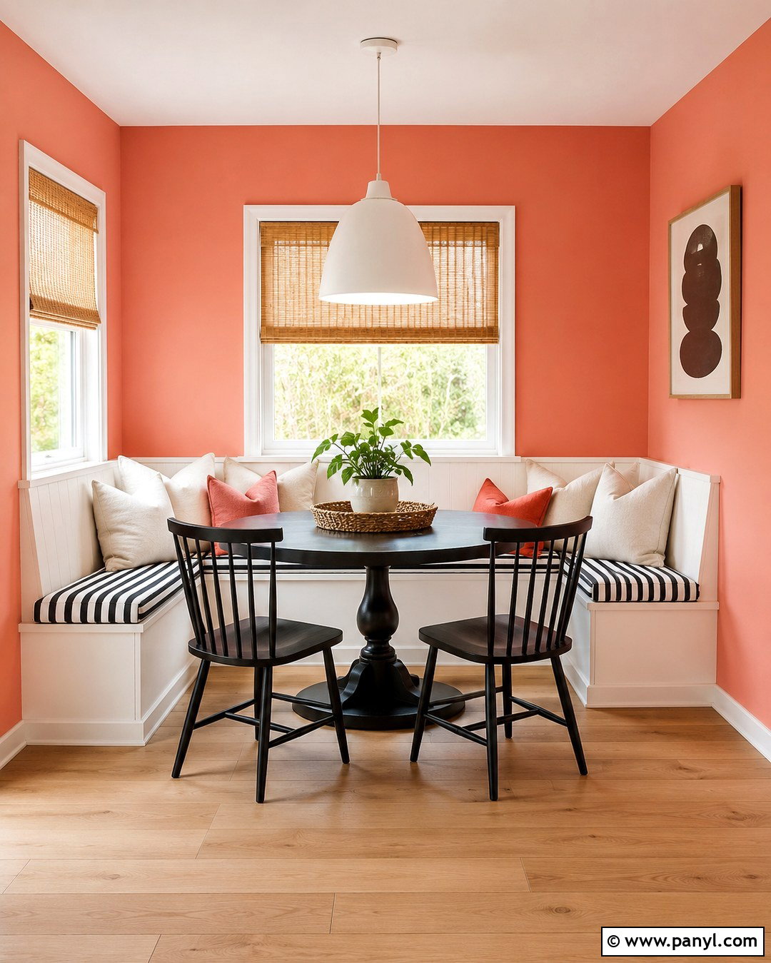Coral Paint With Black And White - 20 Paint Colors That Go With Black And White Ideas
