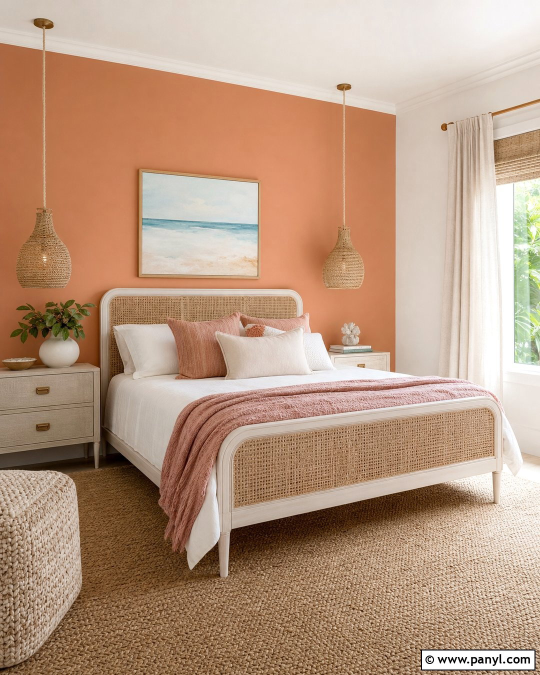 Coral Peach Accent Wall - 30 accent wall paint colors