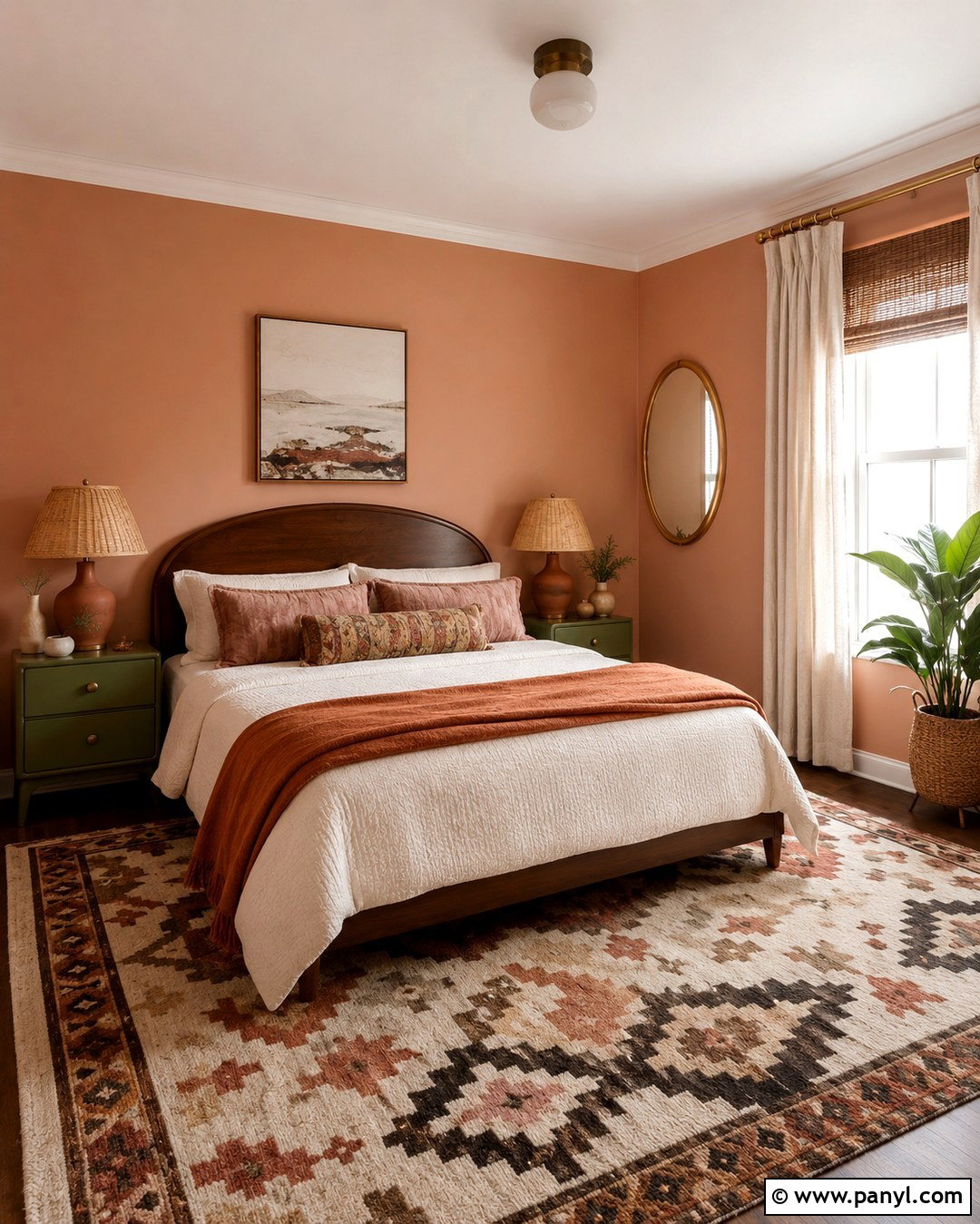 Coral Peach Wall Color - 20 70S Wall Colors