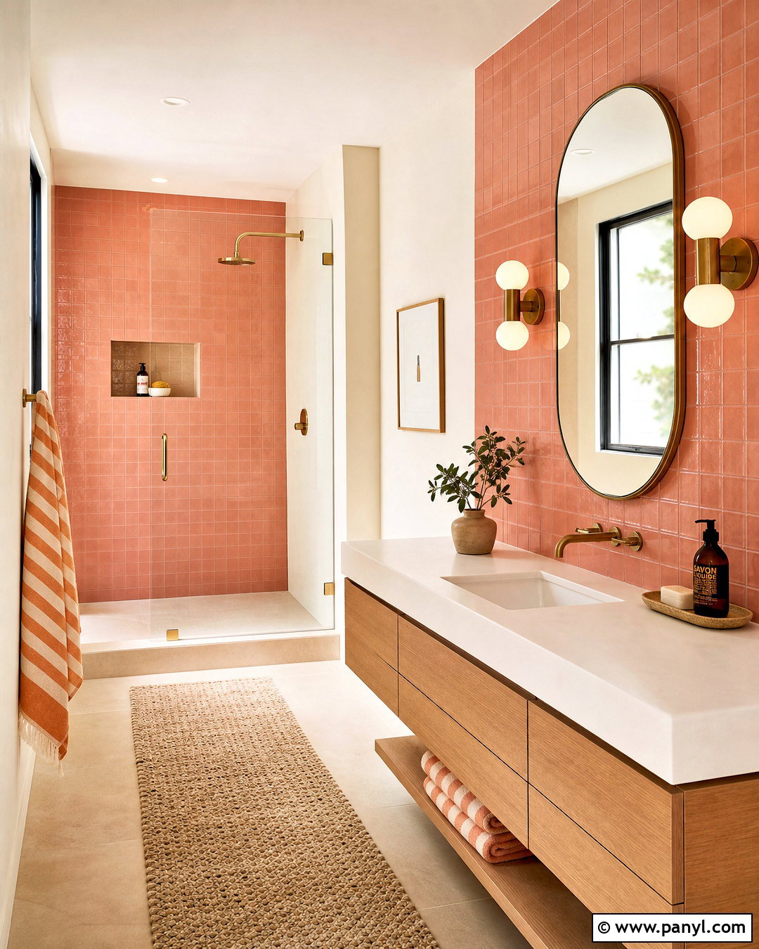 Coral Pink Bathroom - 20 pink bathroom inspo ideas
