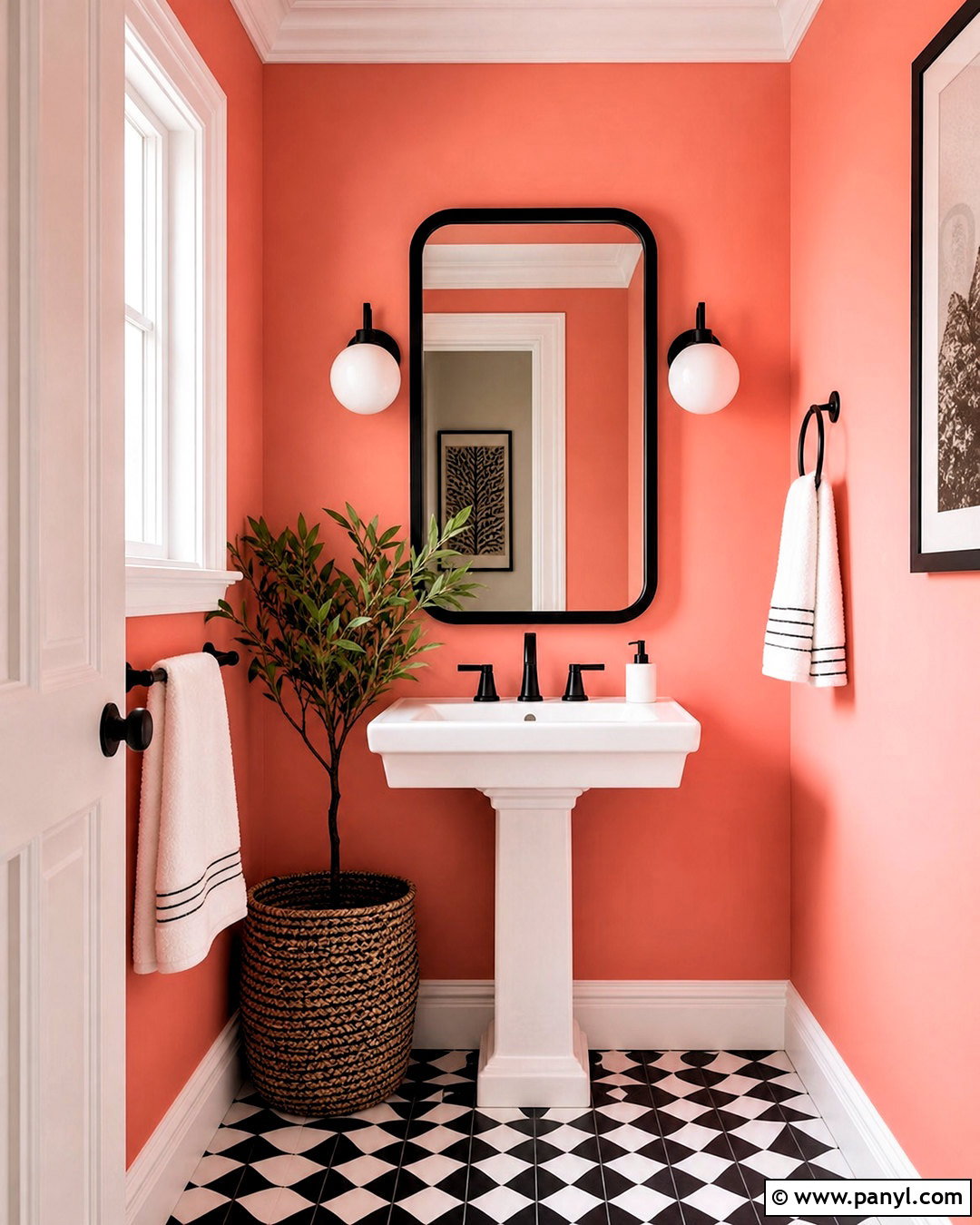 Coral Pink Bathroom - 20 pink bathroom paint ideas