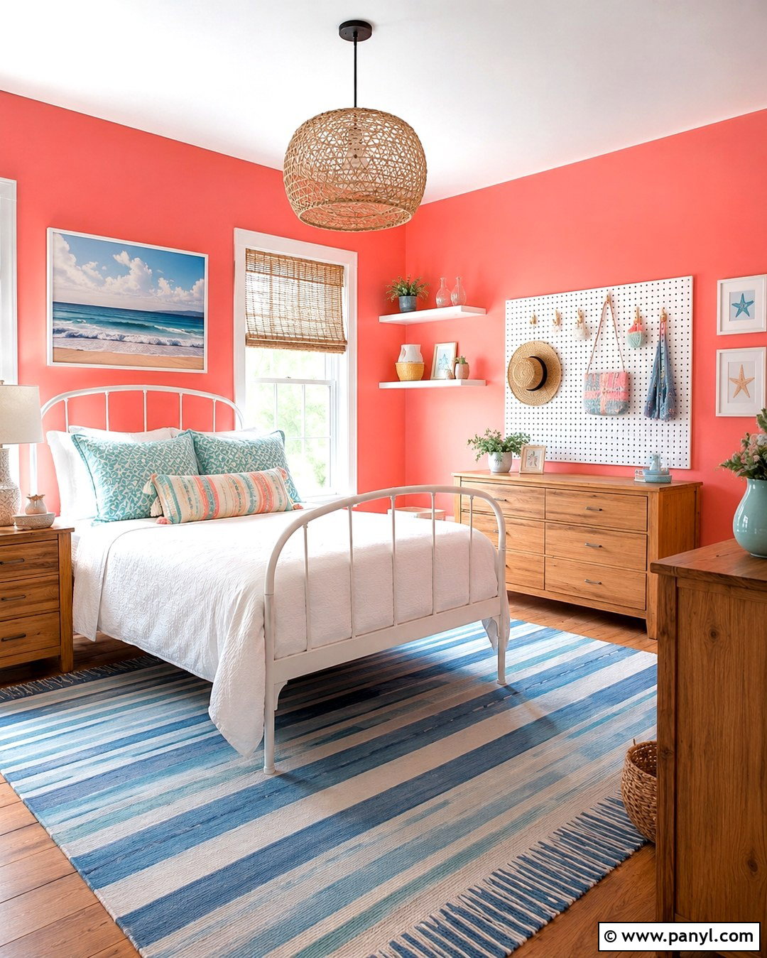 Coral Pink Girls Room - 20 Pink Wall Colors For Girls Room Ideas