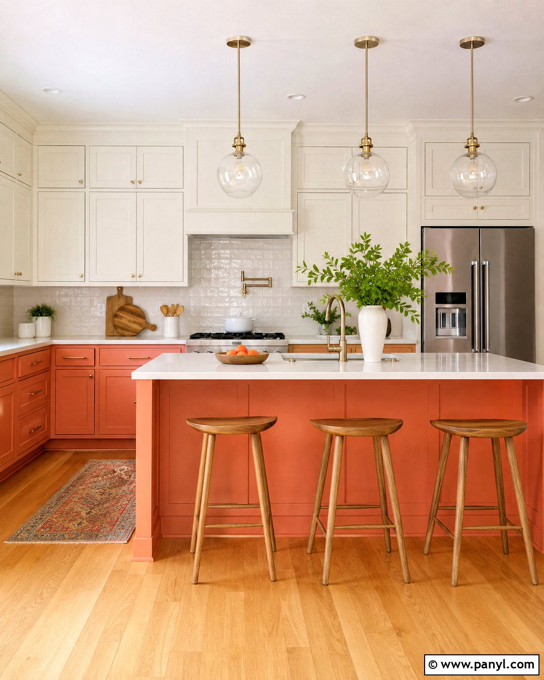 Coral Pink Kitchen - 20 pink colour room ideas