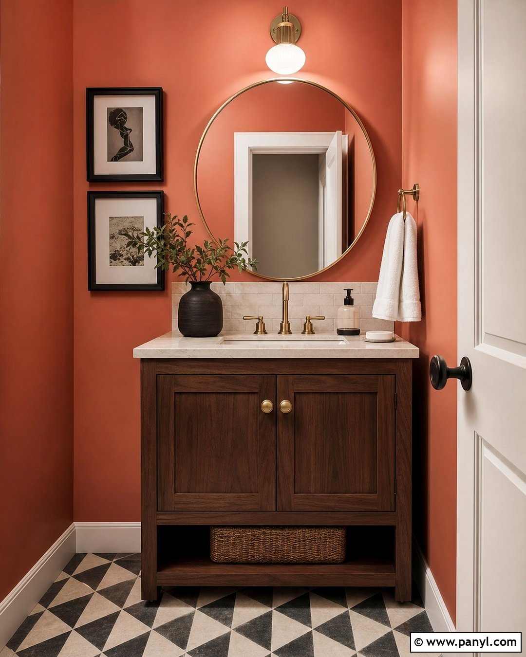 Coral Powder Room Wall Color - 50 wall colour ideas