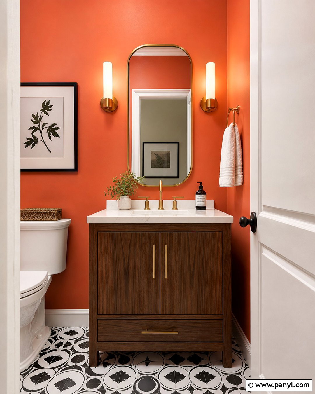 Coral Powder Room Walls - 30 coral walls
