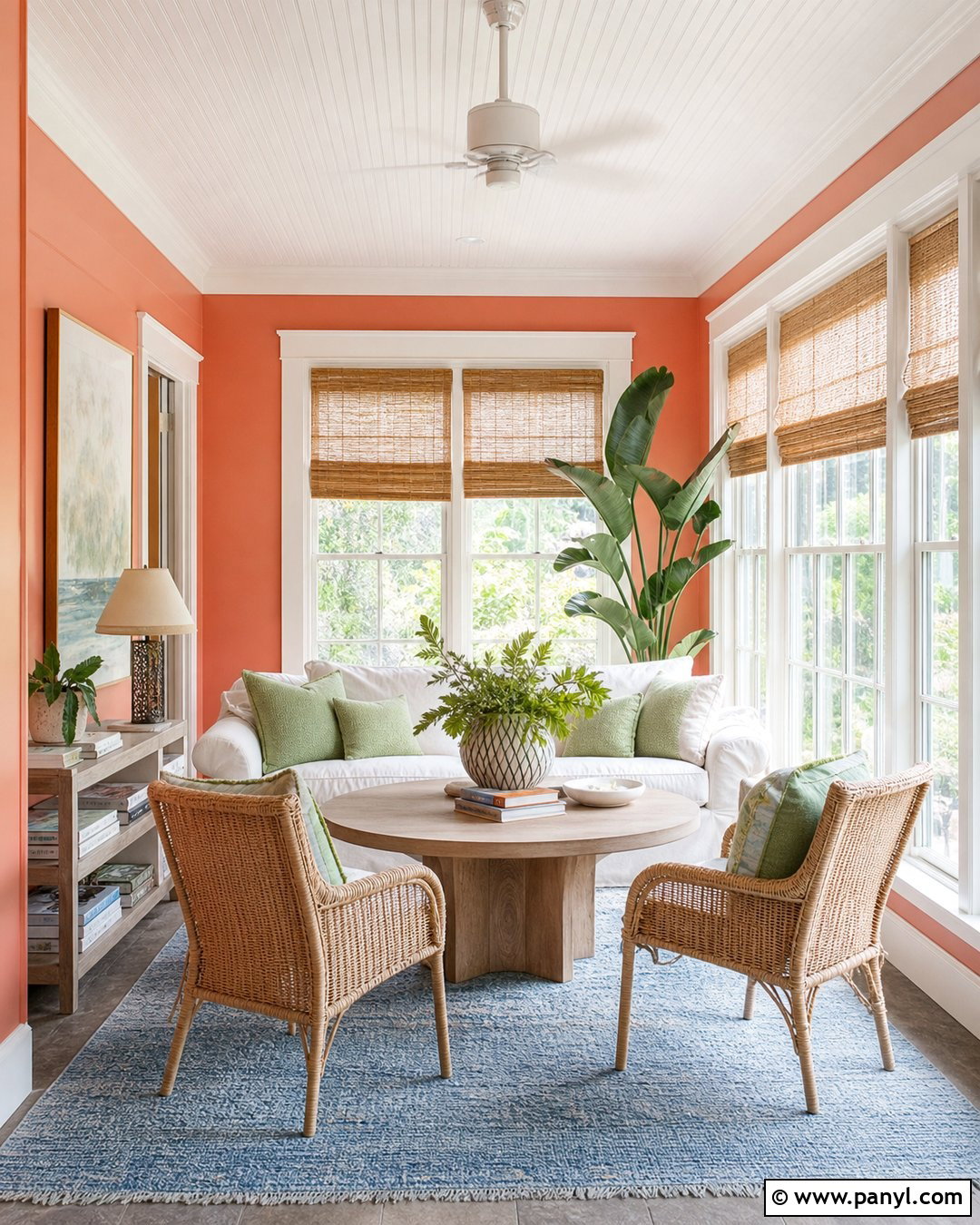 Coral Rag Roll Wall Texture - 50 wall colour texture ideas