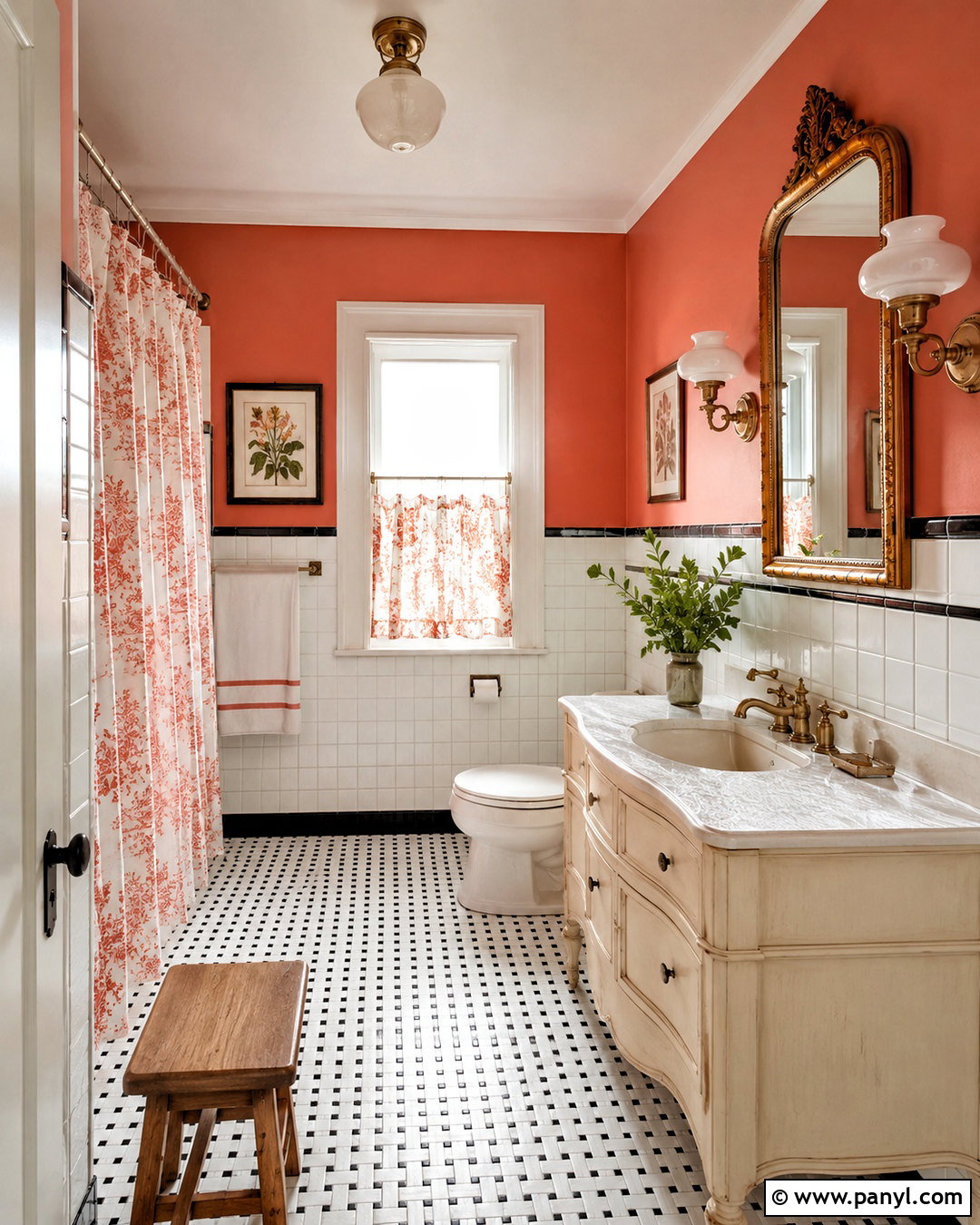 20 Coral Bathroom Decor Ideas for a Cheerful Coastal Look