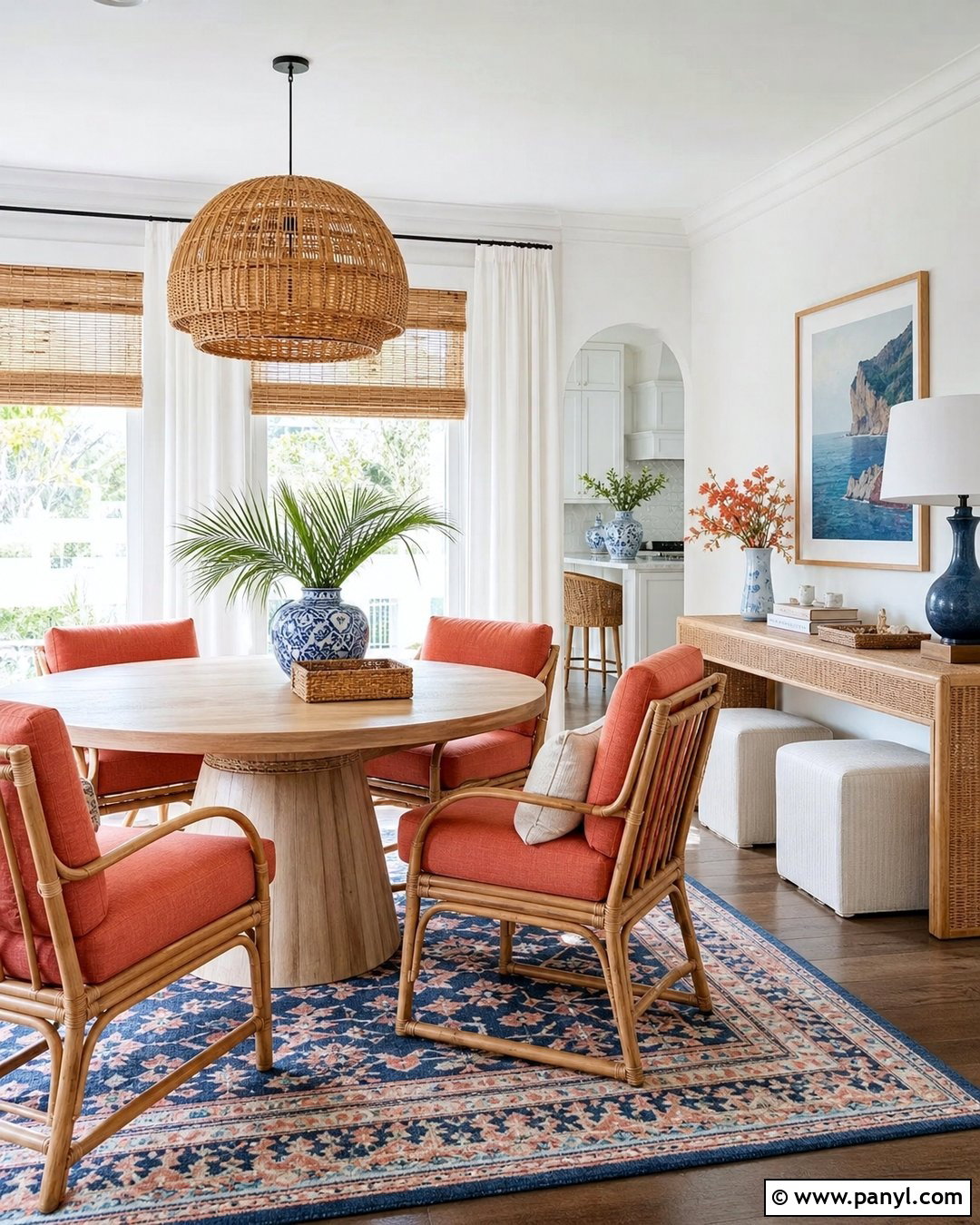 Coral With White Walls - 20 Shades For White Walls