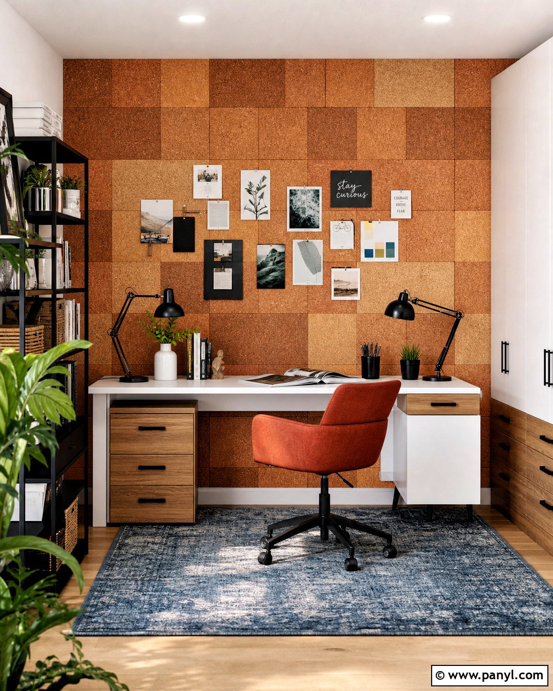 Cork Accent Wall - 20 fun accent wall ideas