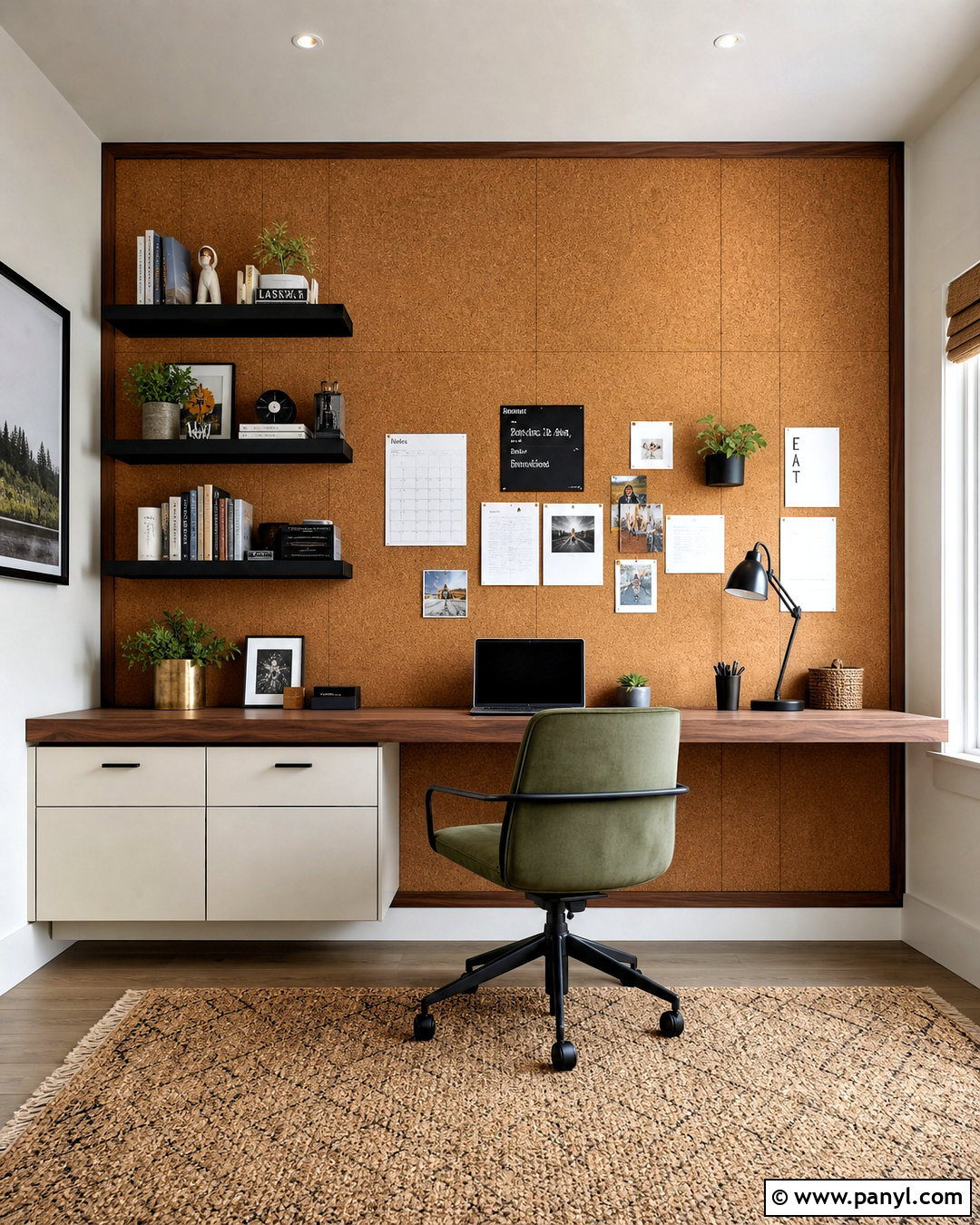 Cork Feature Wall - 20 feature wall ideas