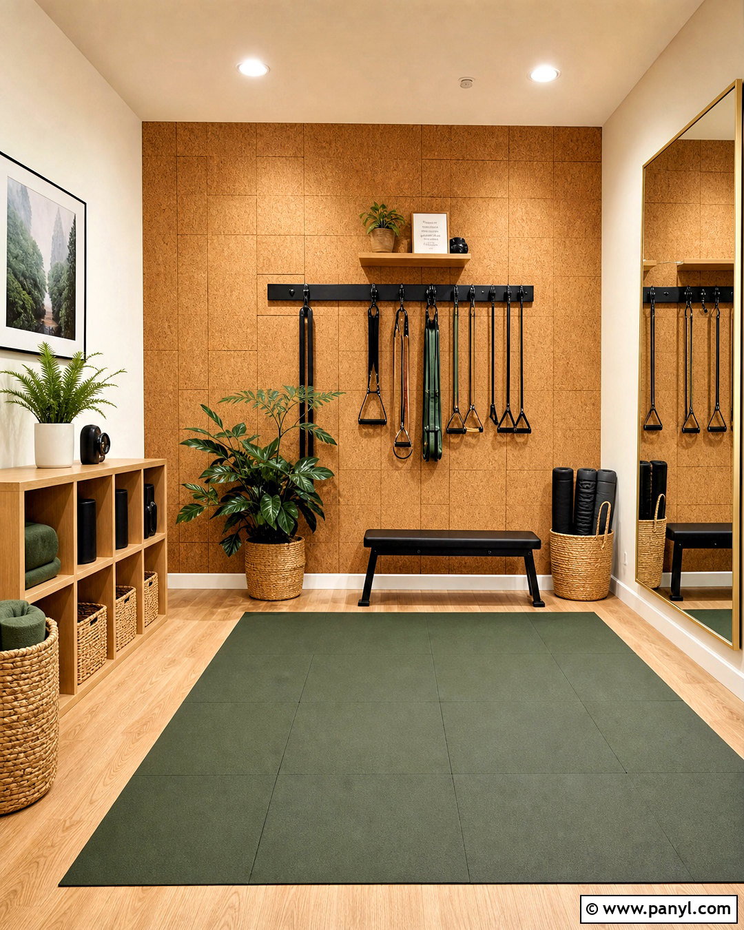 Cork Home Gym Accent Wall - 20 home gym accent wall ideas