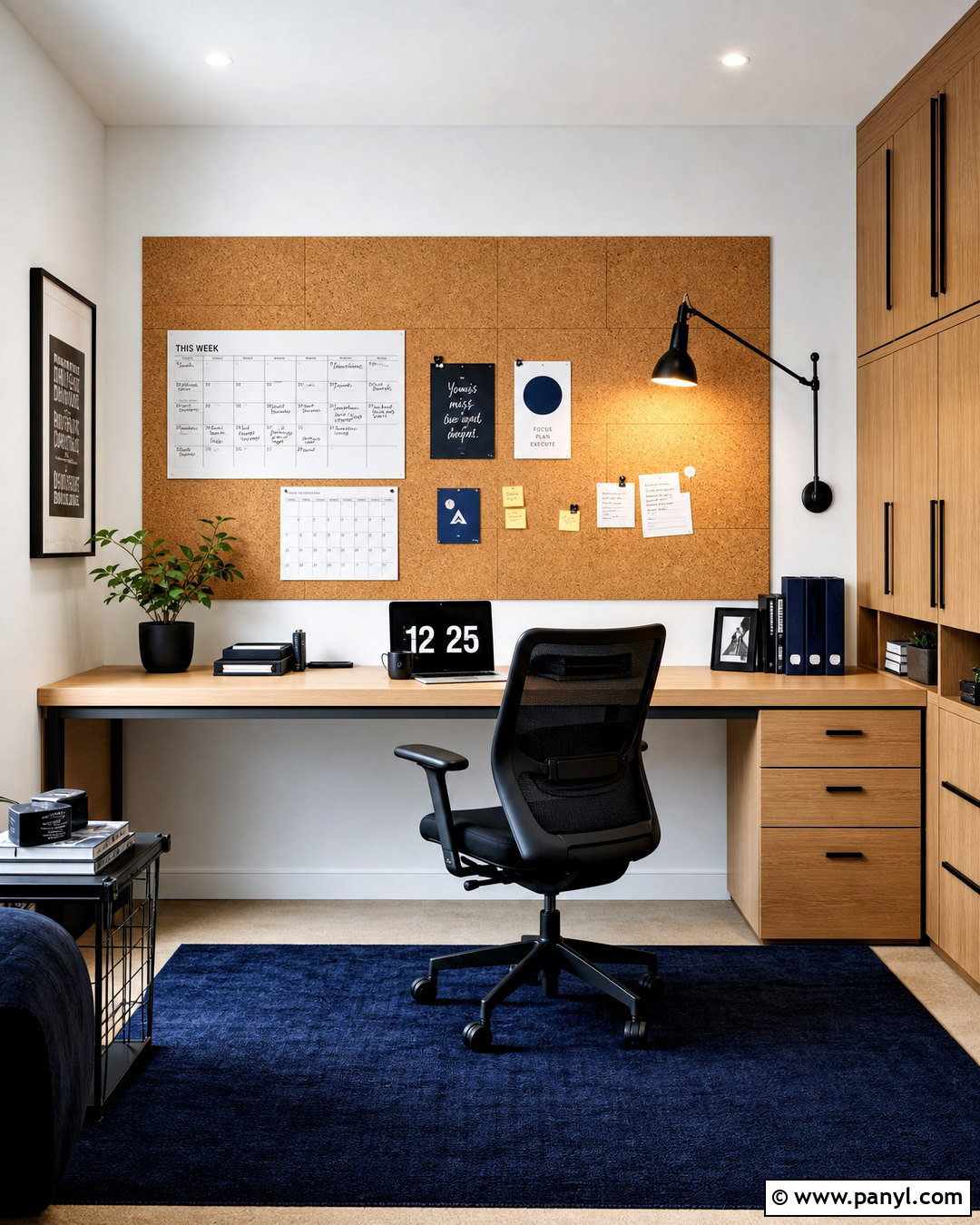 Cork Home Office Accent Wall - 20 room accent wall ideas
