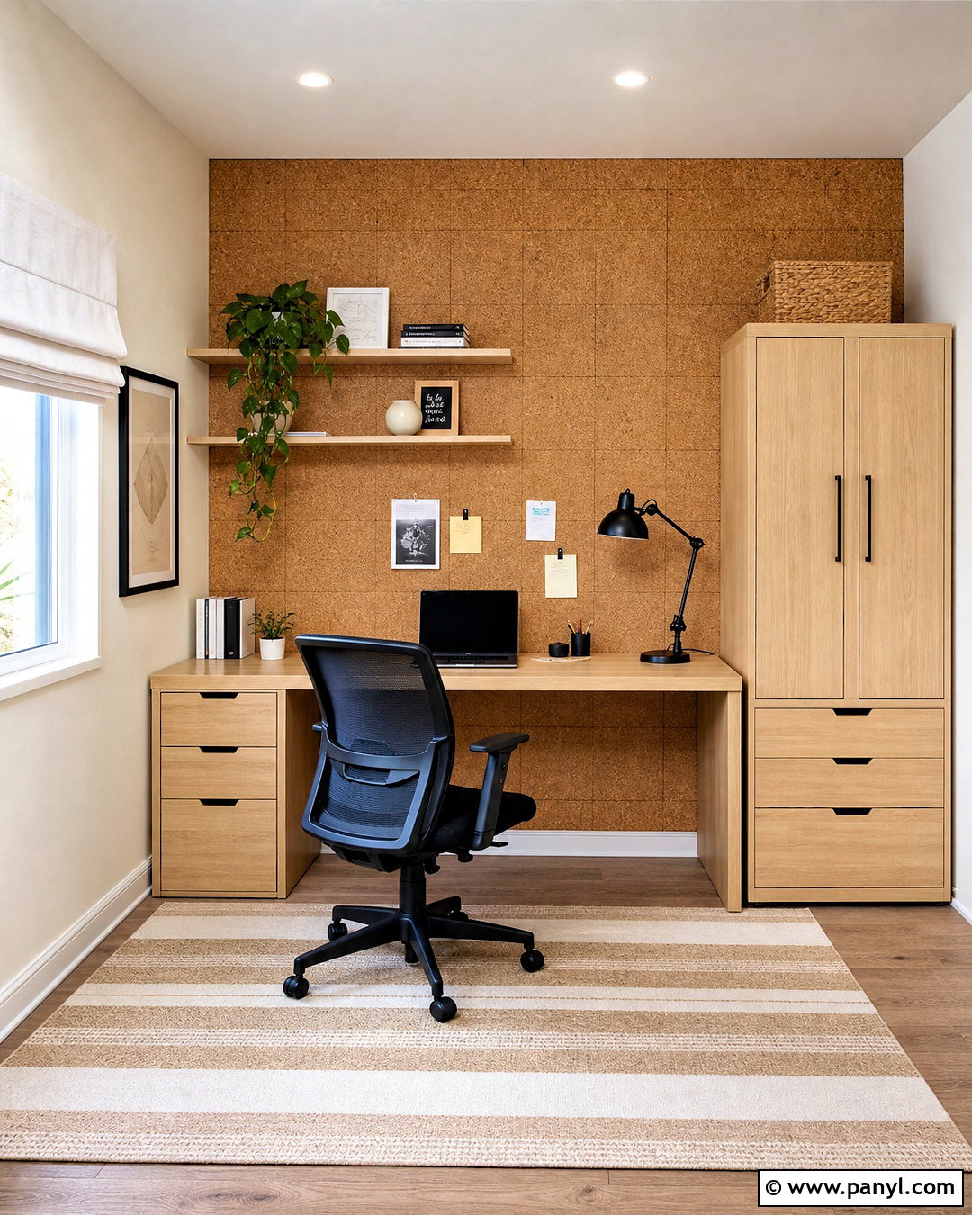 Cork Home Office Accent Wall - 20 small accent wall ideas