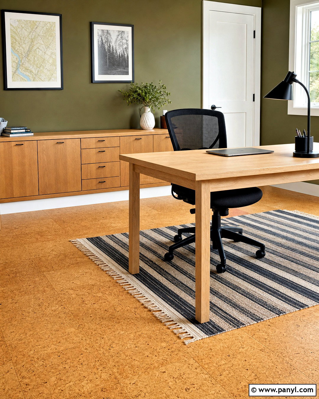 Cork Home Office Wall - 20 adding texture to walls