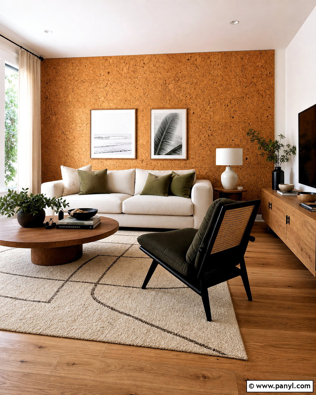 Cork Panel Living Room Accent Wall - 20 accent wall for living room ideas