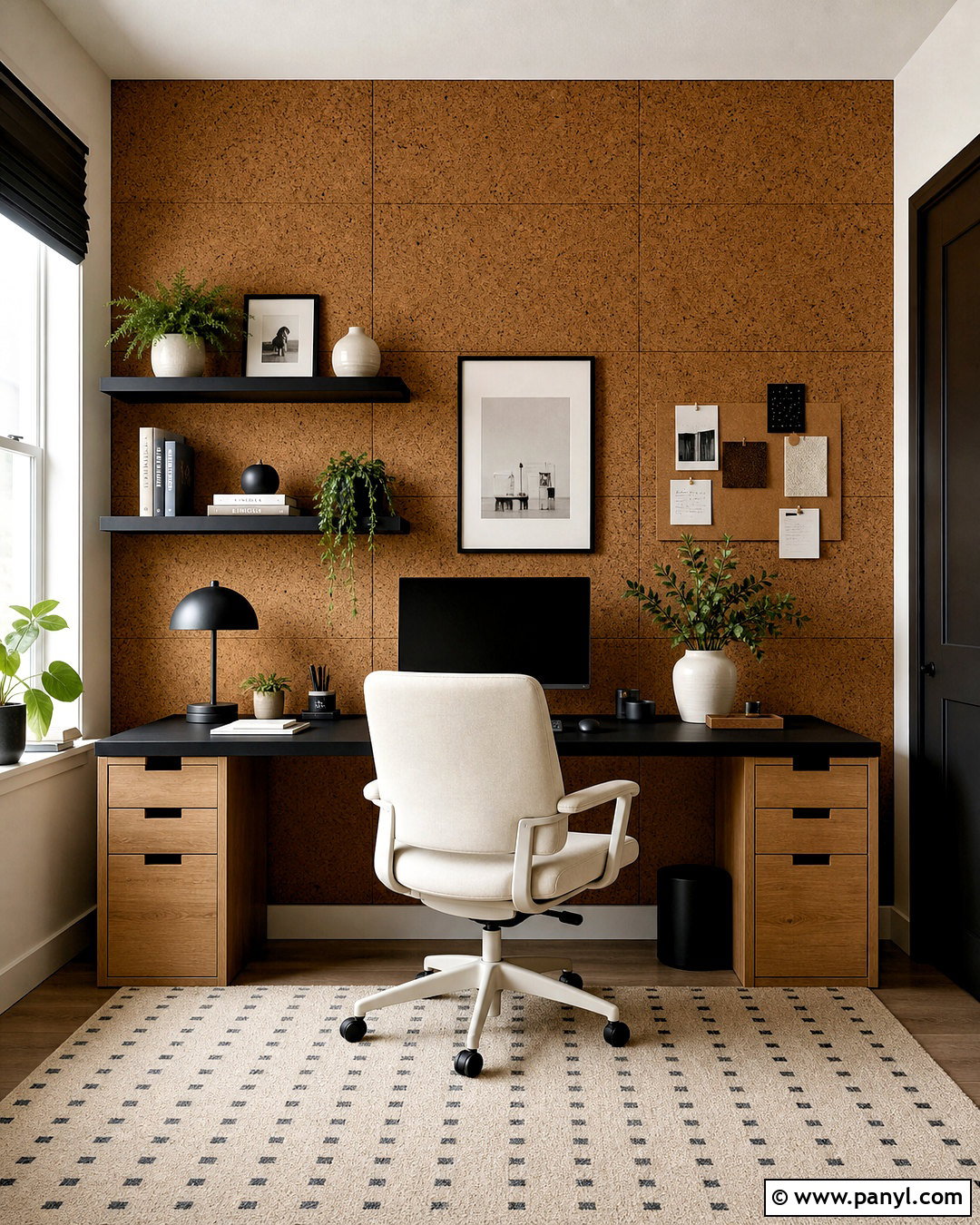 Cork Textured Home Office Wall - 20 modern textured walls