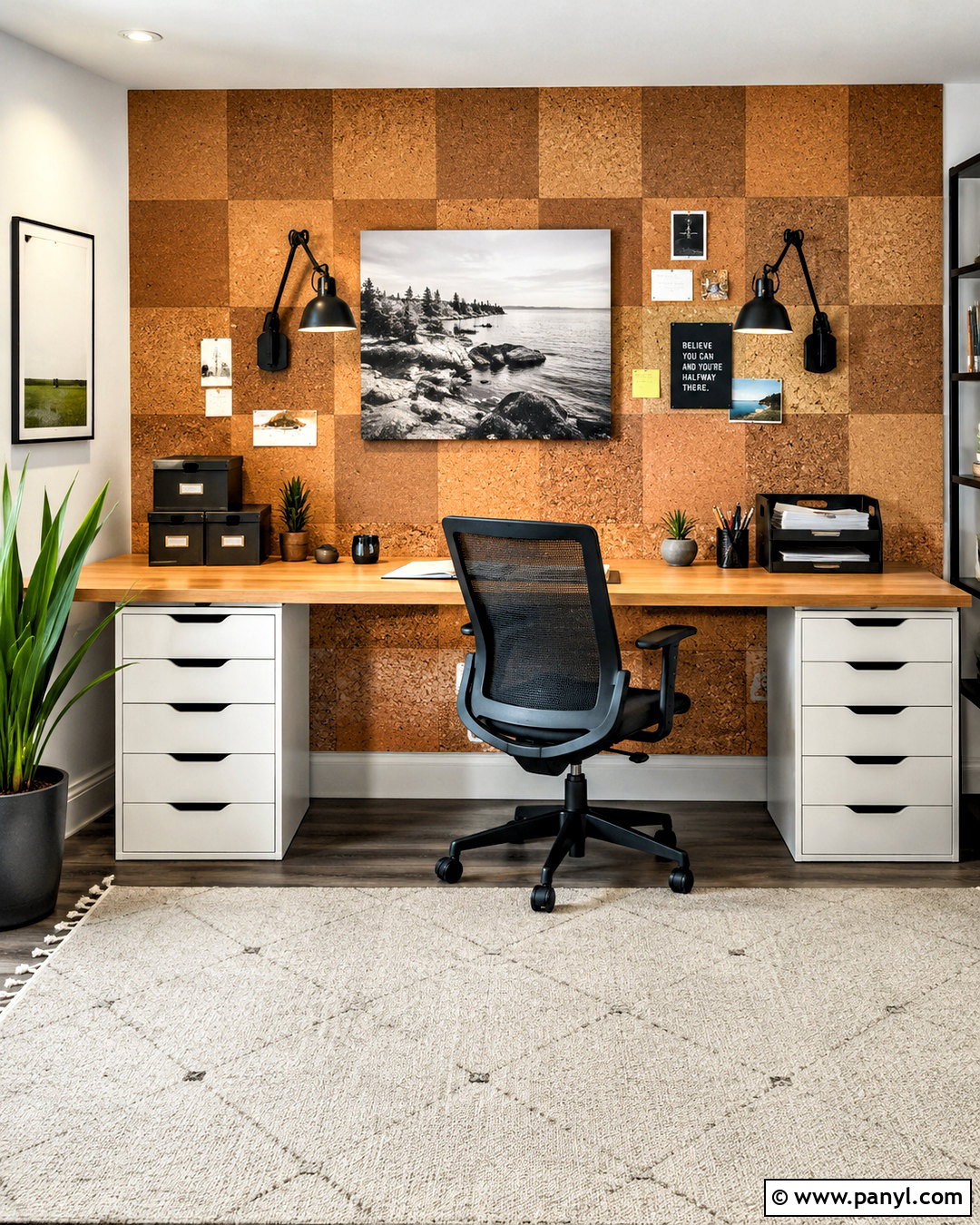 Cork Tile Accent Wall - 20 diy accent wall ideas