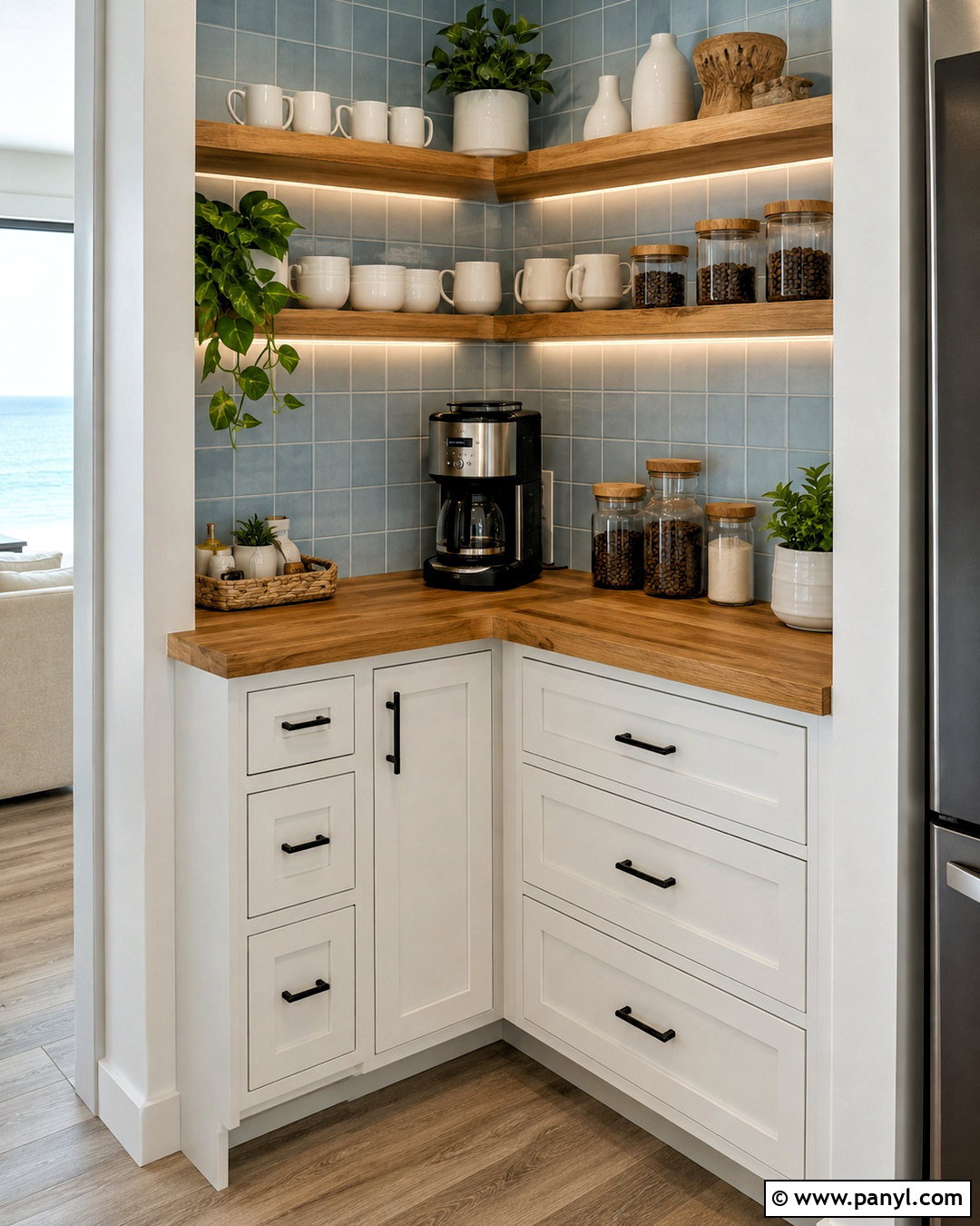 Corner Coffee Station - 20 coffee station ideas