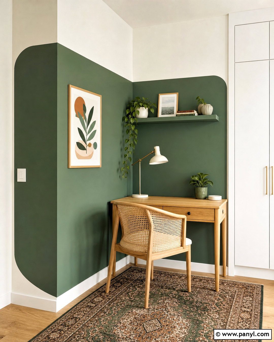 Corner Color Block Wall - 20 color block wall ideas