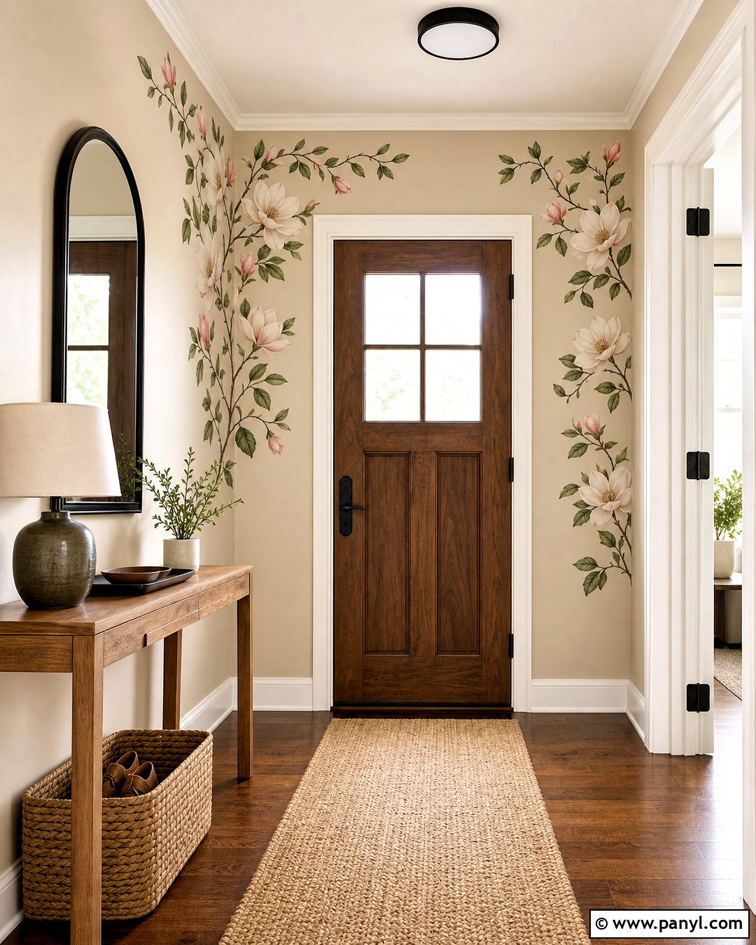 Corner Floral Wall Decals For Entryway - 20 floral wall decals