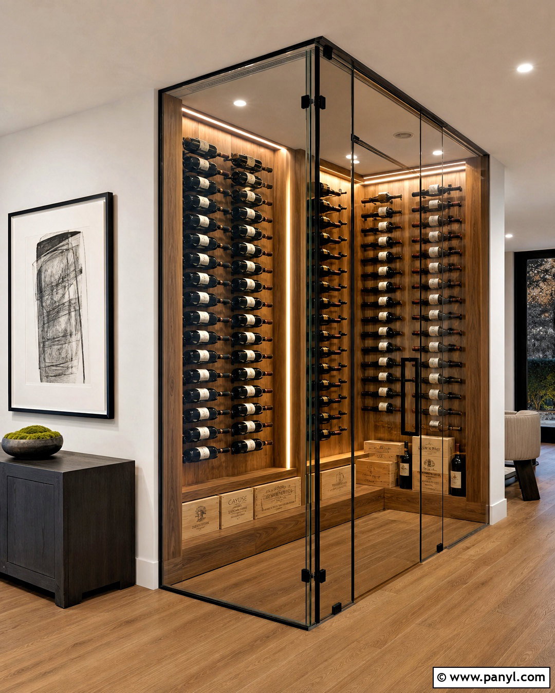 Corner Glass Wine Cellar Wall - 20 small glass wine cellar wall ideas