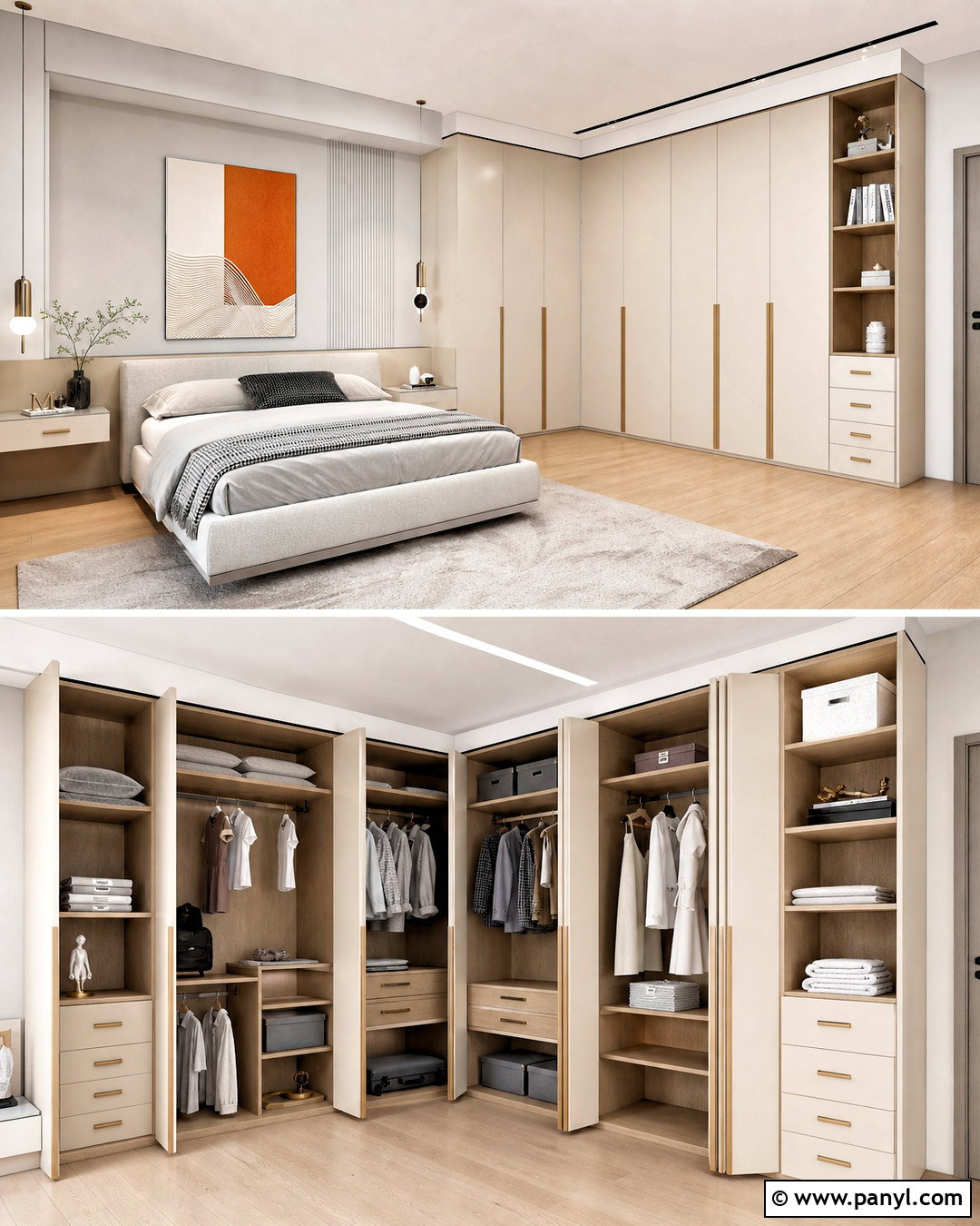 Corner L-Shaped Wardrobe - 20 trending wardrobe design ideas