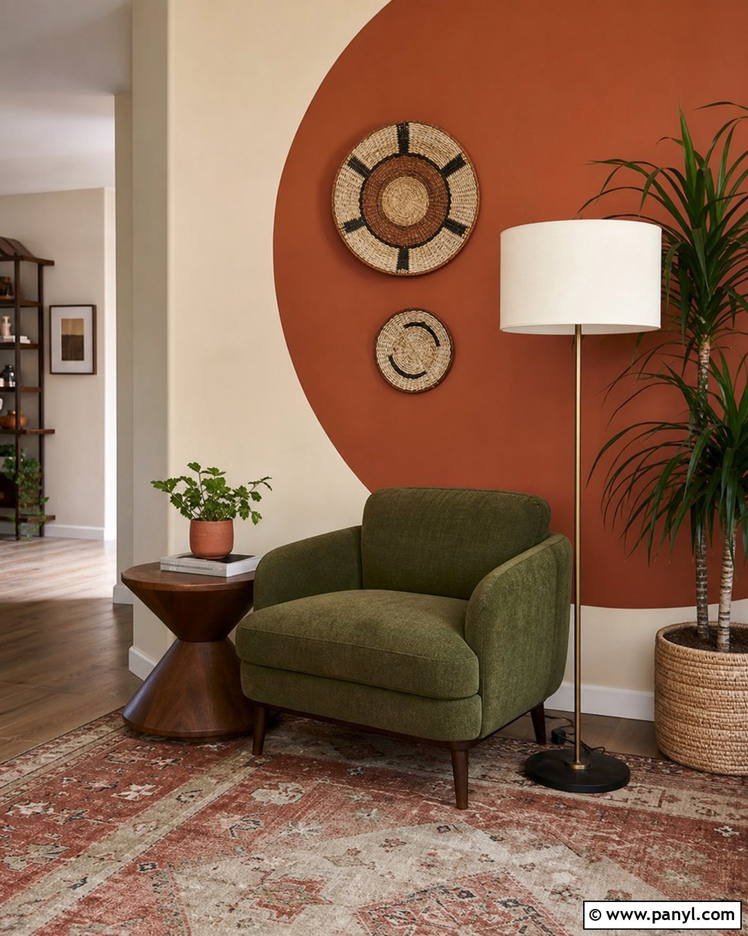 Corner Oval Accent Wall - 20 Painted Oval Accent Wall Ideas