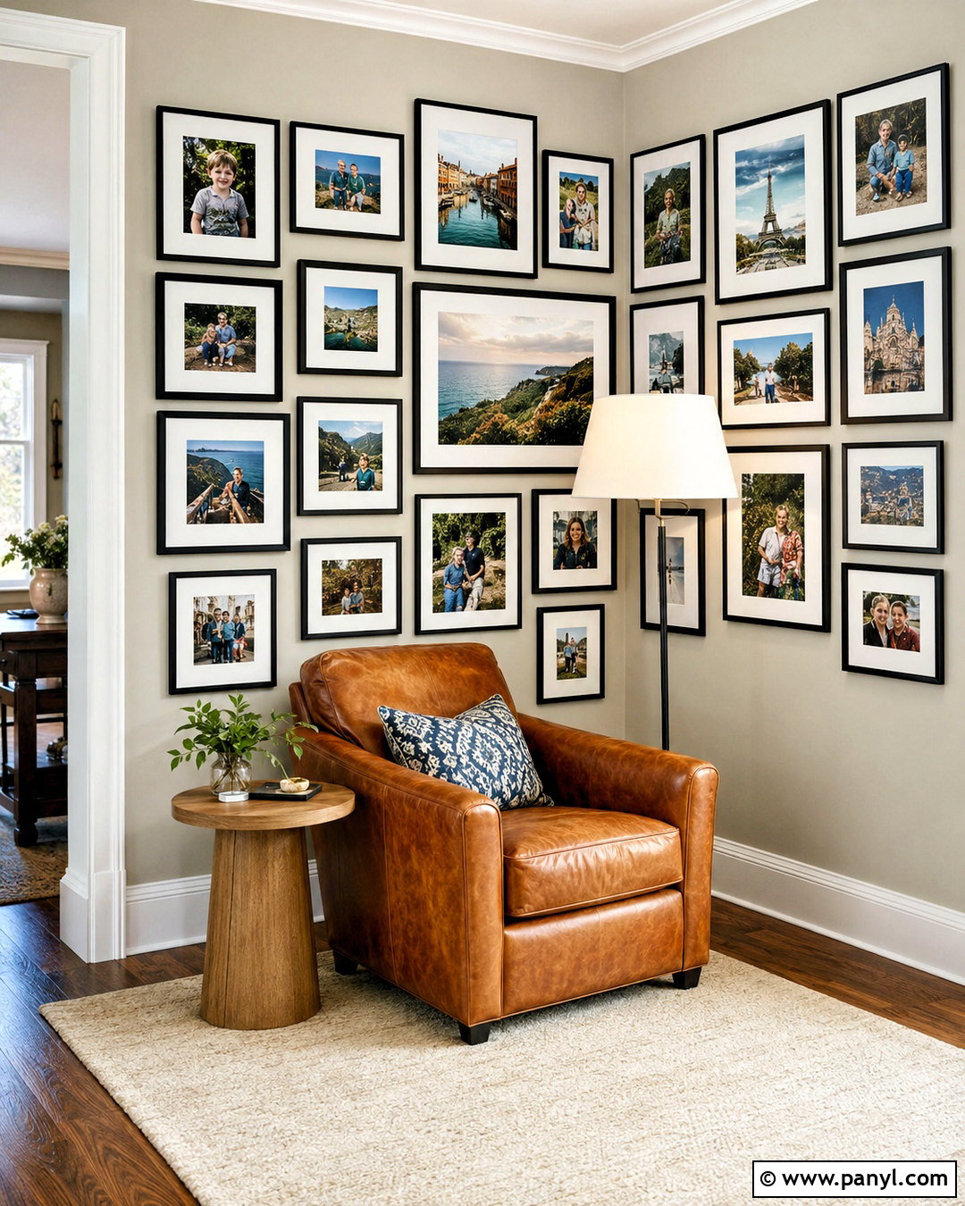 Corner Photo Collage Wall - 20 photo collage wall ideas