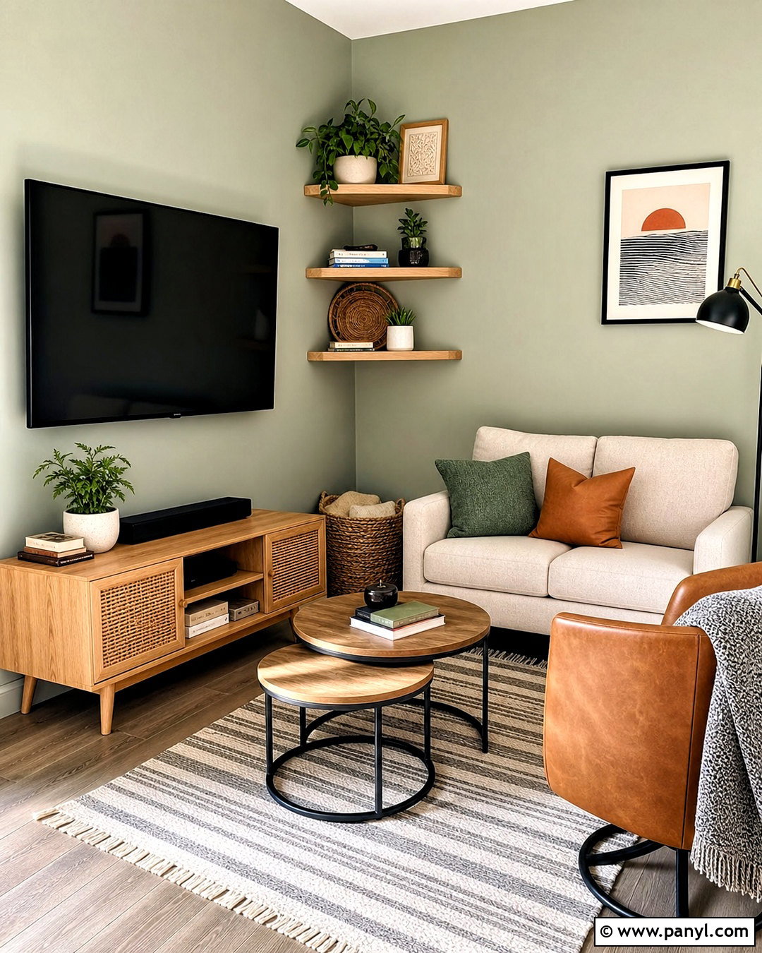 Corner TV Wall - 20 tv wall design diy ideas