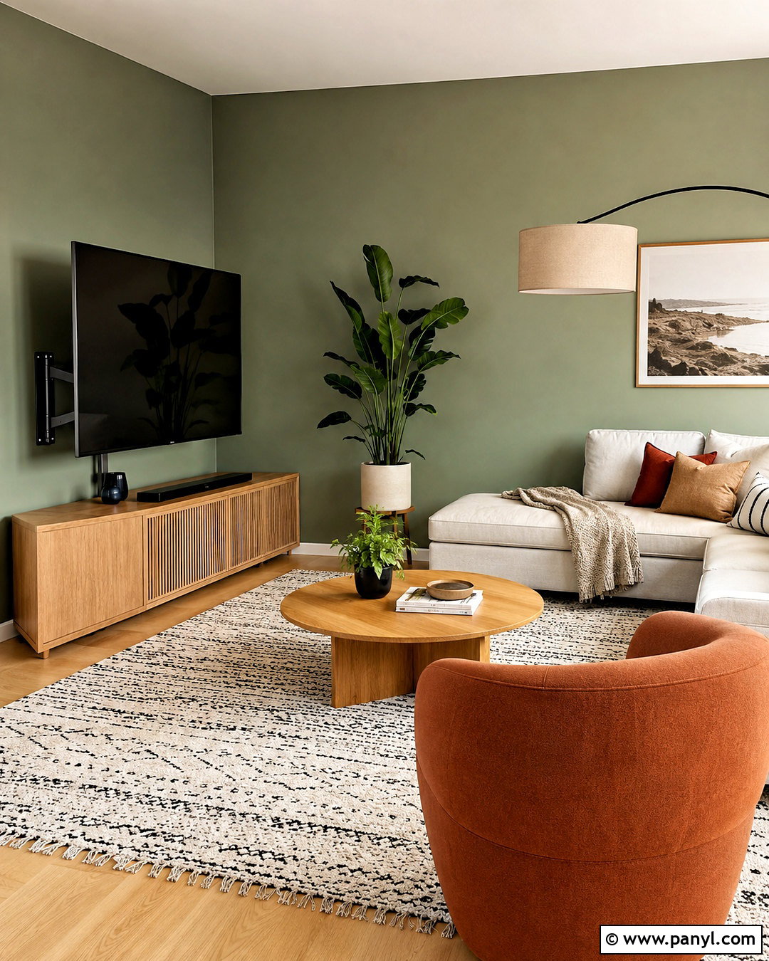Corner TV Wall - 20 living room decor tv wall ideas