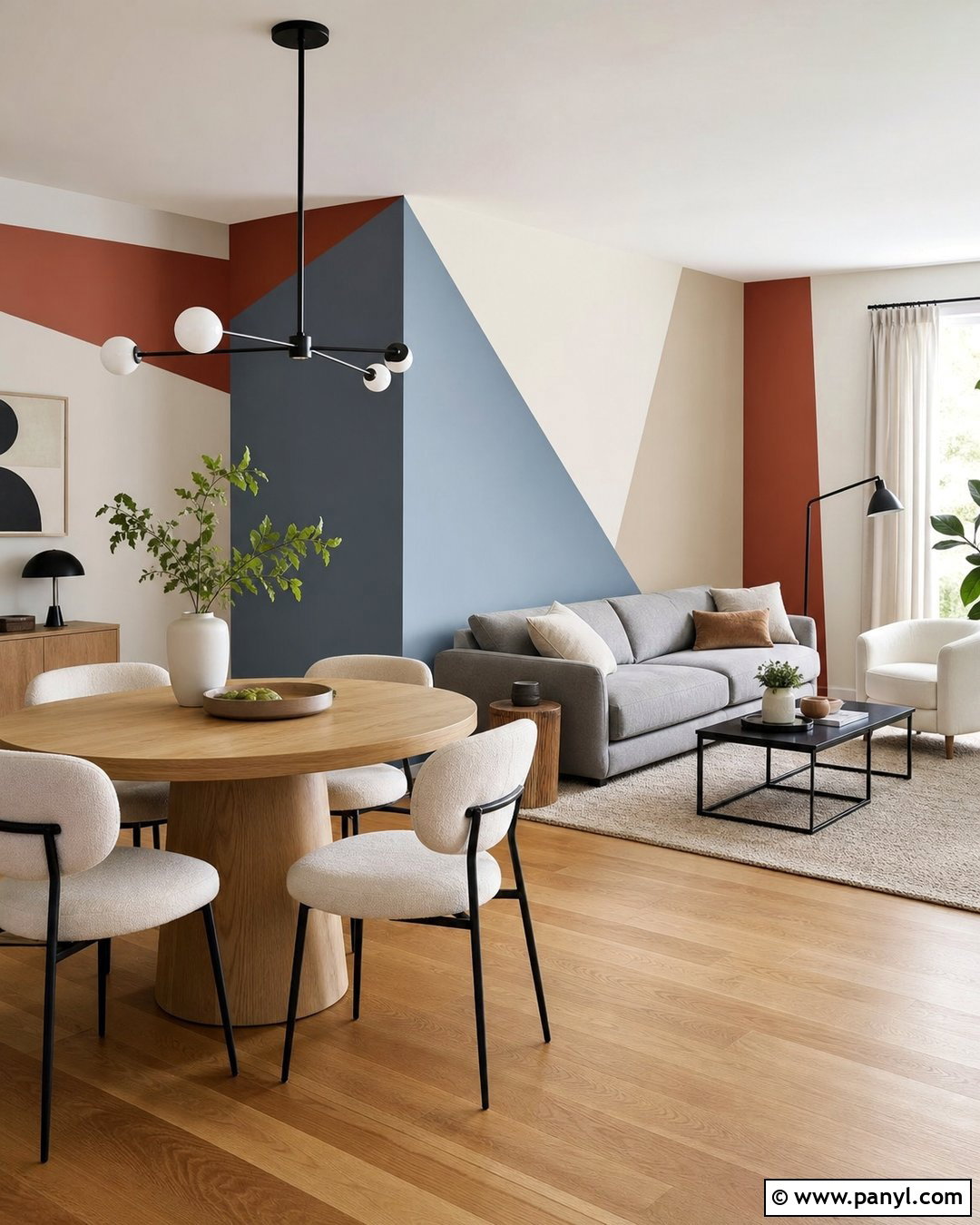 Corner Wrap Geometric Wall Pattern - 35 geometric wall paint patterns